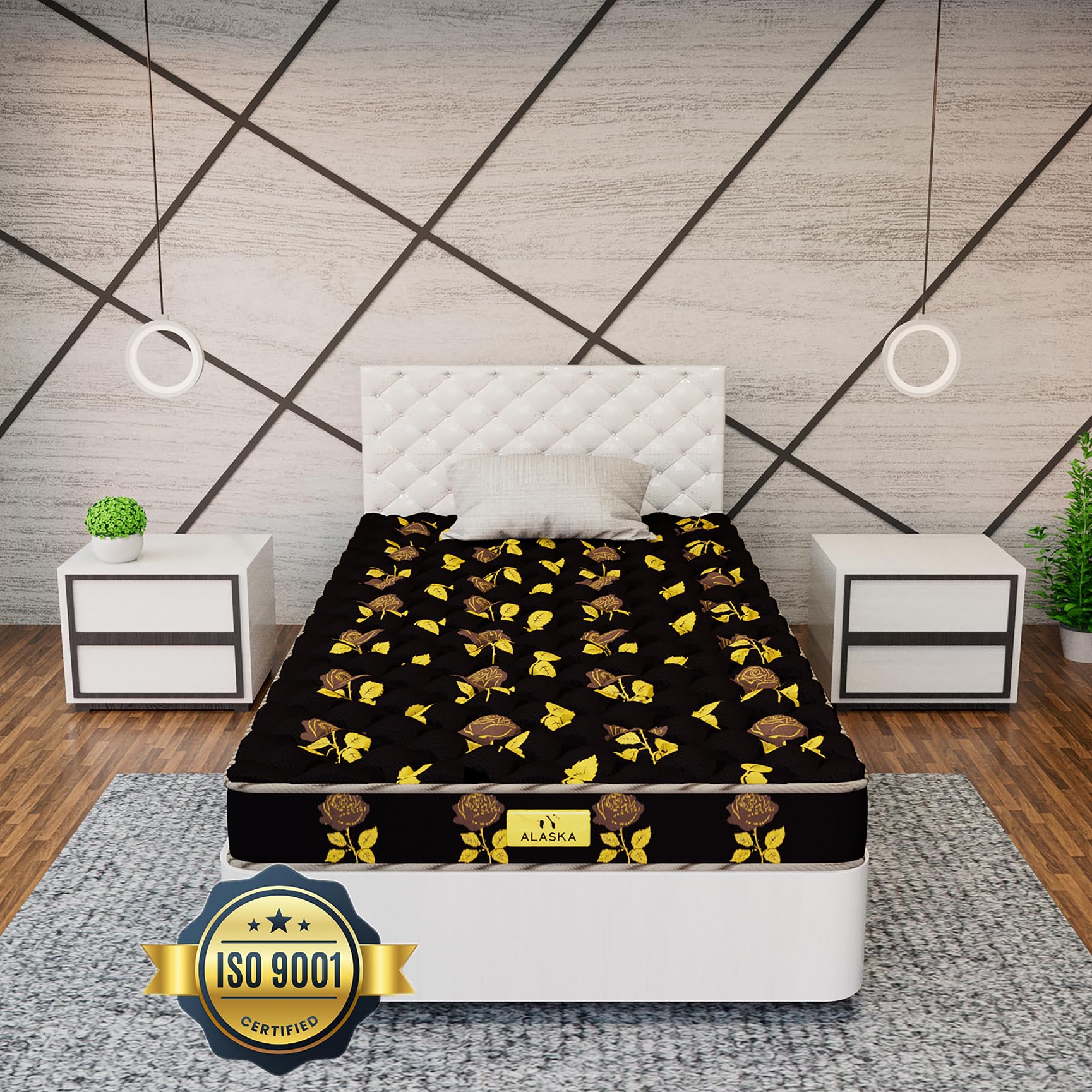 Alaska Spine Aid Orthopedic Single Coir Mattress 72x30x4 Inch Firm Back Support Coconut Coir Bed Mattress 4 Inch Tight Top Mattr