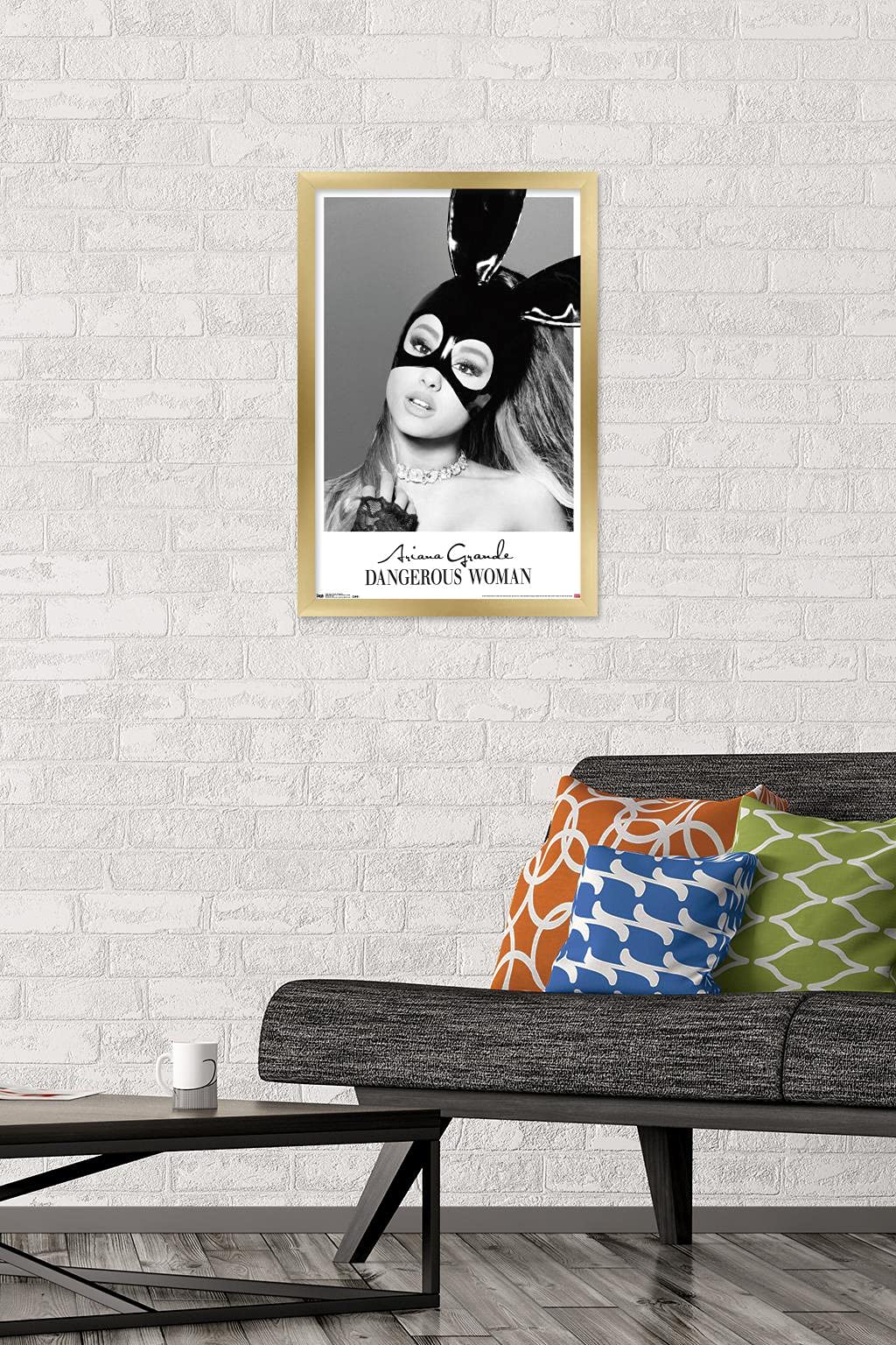 Trends International Ariana Grande - Dangerous Wall Poster, 14.725'' X 22.375'', Gold Framed Version