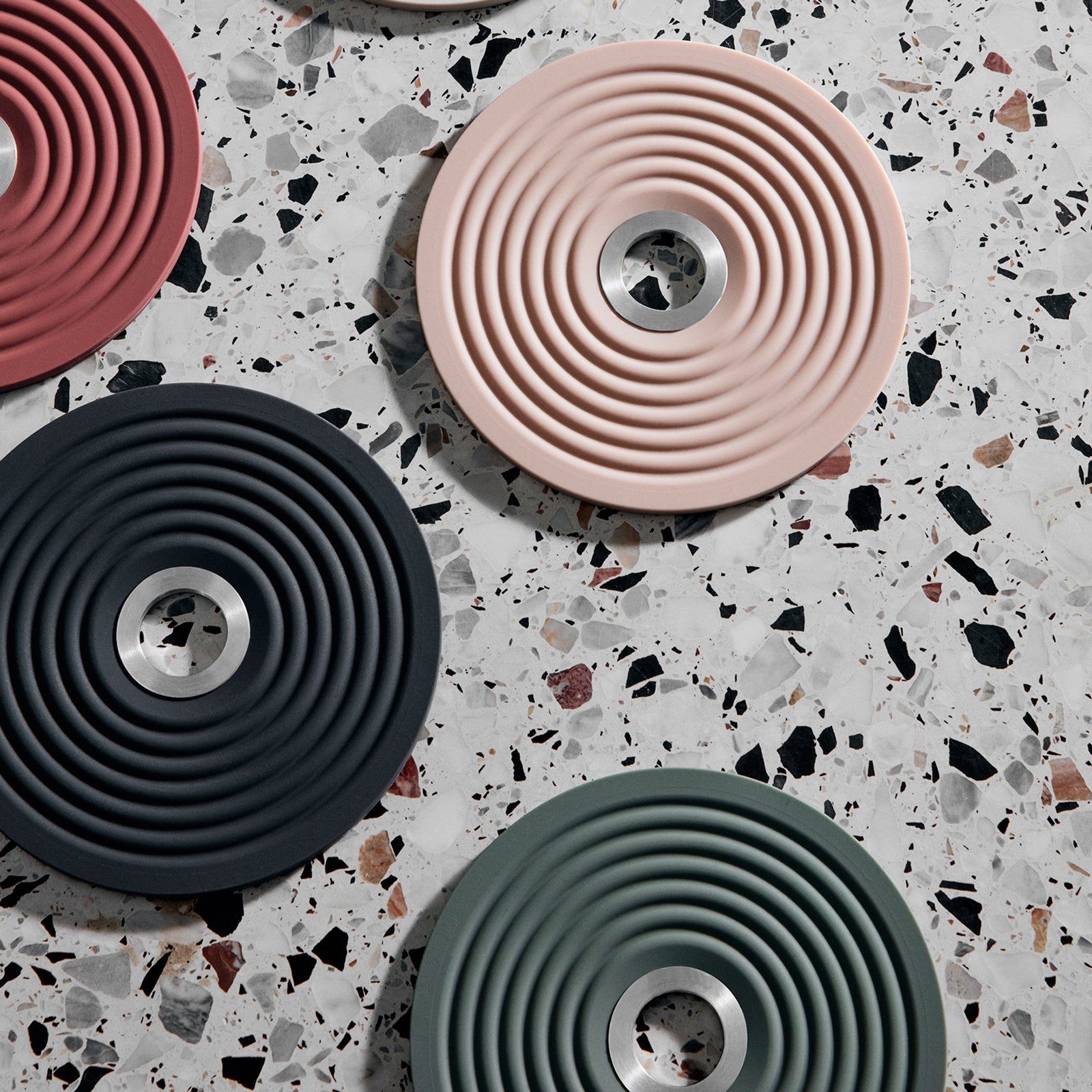 Blomus Coaster 63778 Stainless Steel Matte Silicone Magnet 1 Cm