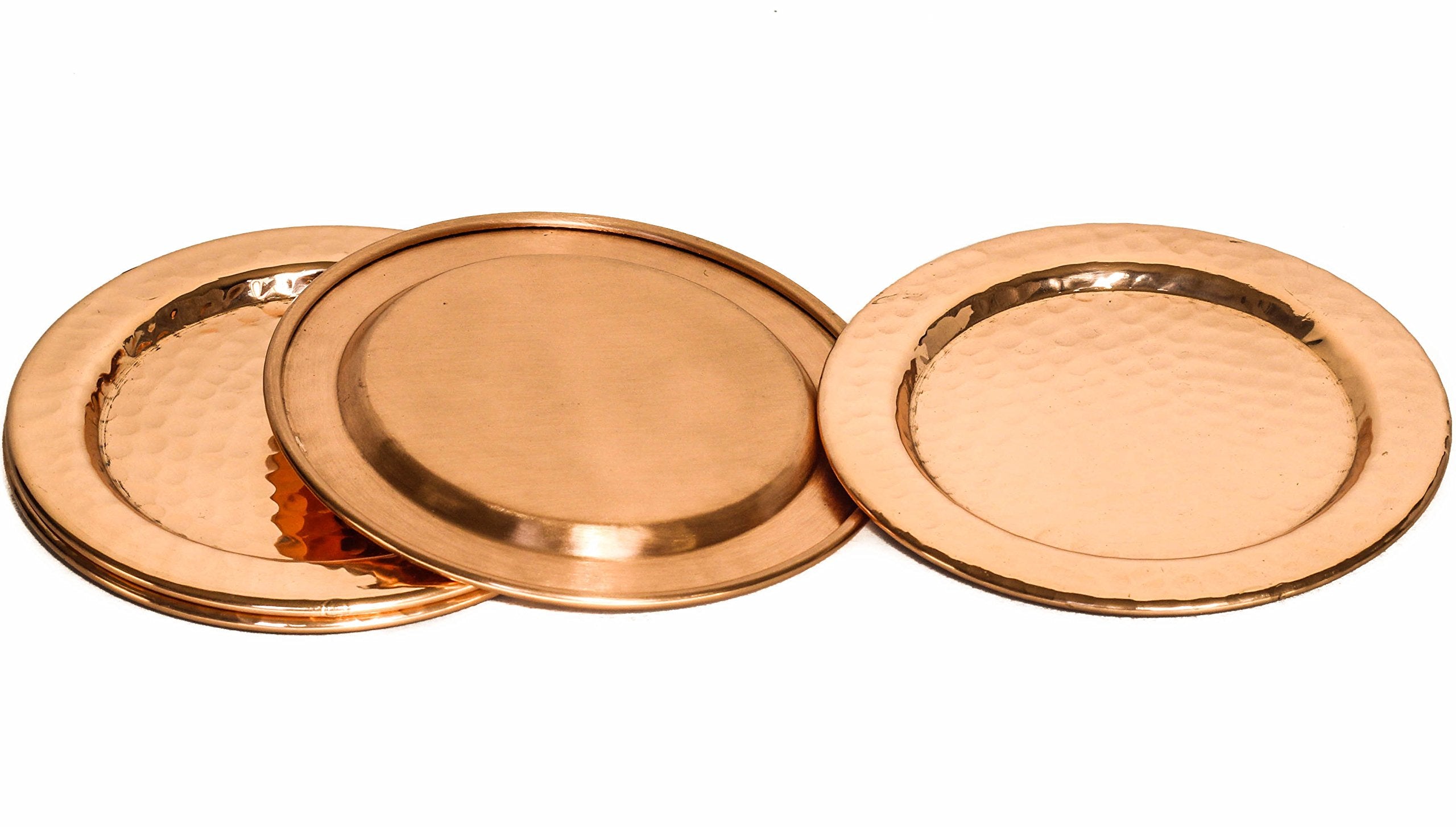 Solid Copper Coasters - Set Of 4 Handcrafted Hammered Artisan Coasters For Copper Mugs (4, Hammered Copper)