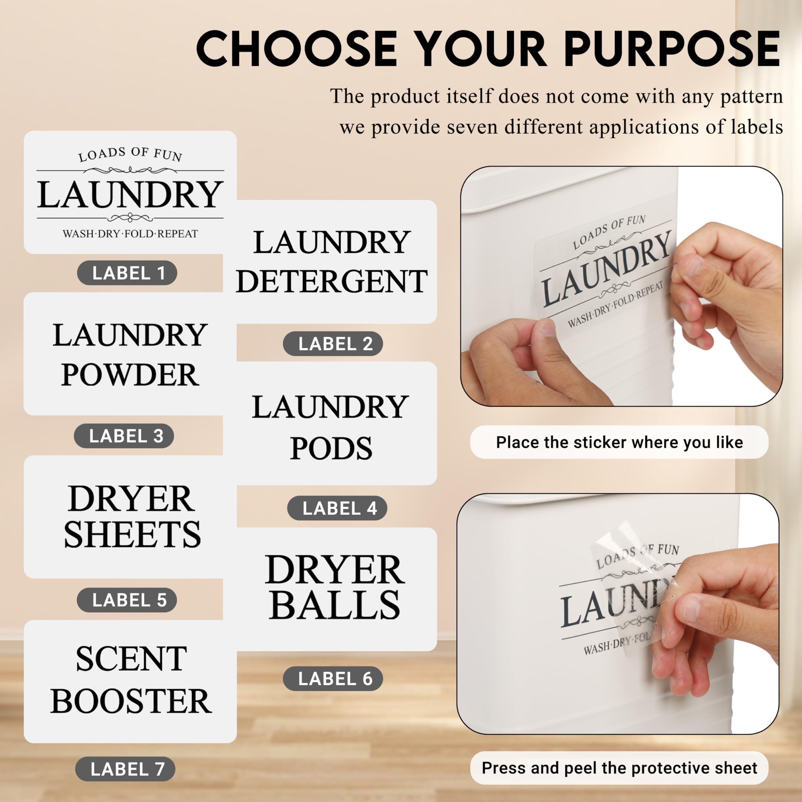 ZOES HOMEWARE 3-Set Laundry Room Organization and Storage  Modern Farmhouse Laundry Room Decor  Laundry Container for Organizing Laundry Pods  Laundry Powder  Dryer Sheets  Dryer Balls