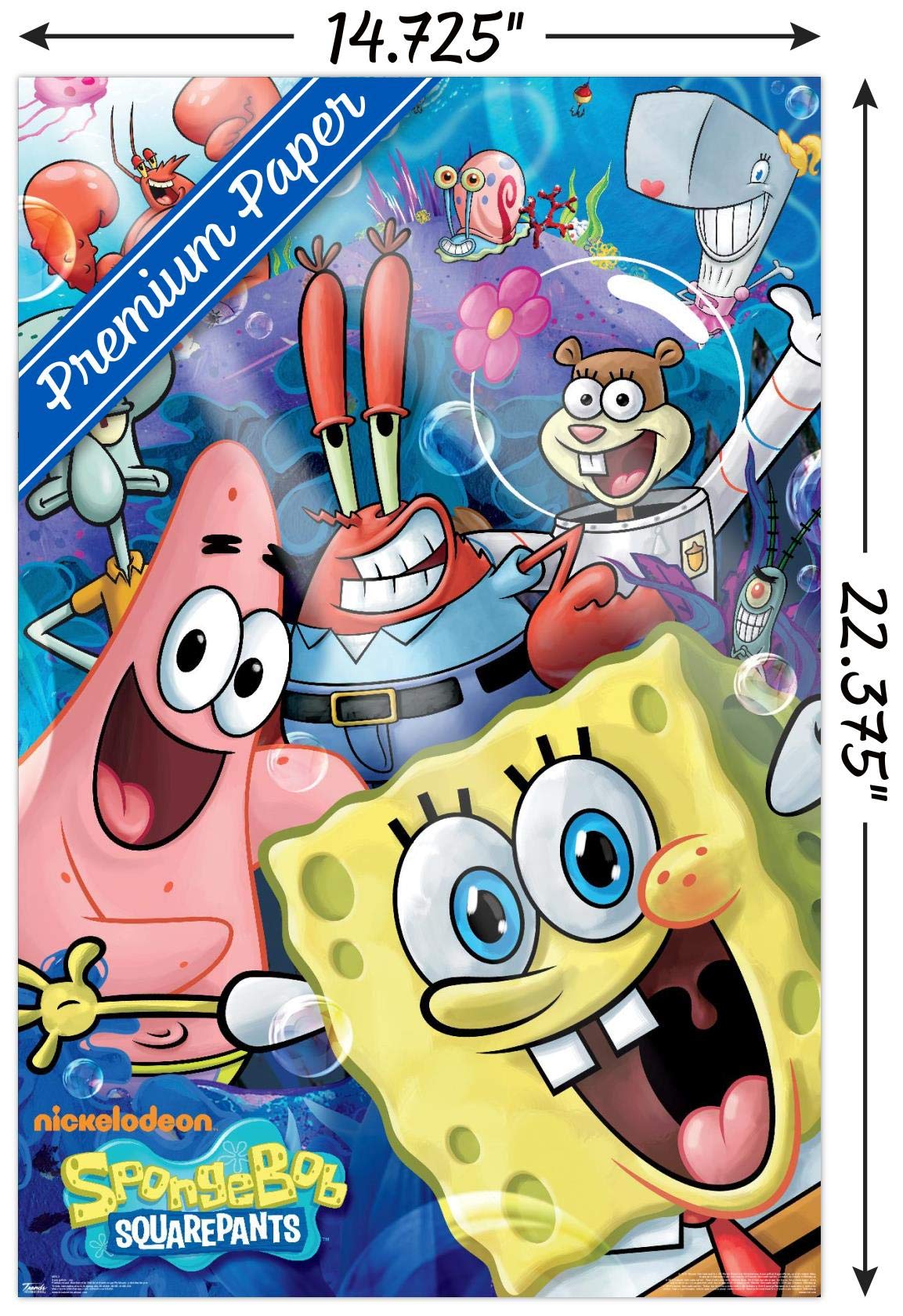 Trends International Nickelodeon Spongebob - Joy Wall Poster, 14.725'' X 22.375'', Premium Unframed Version
