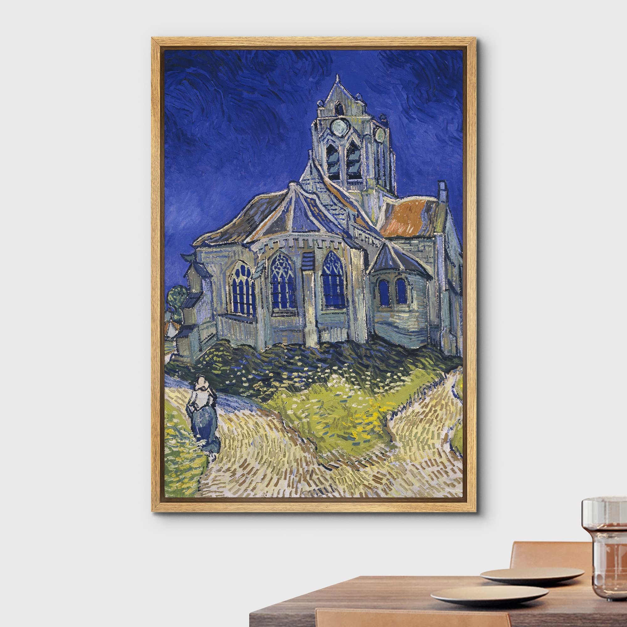 Wall26 Framed Canvas Print Wall Art Valley With Ploughman By Master Artist Vincent Van Gogh Nature Wilderness Illustrations Fine