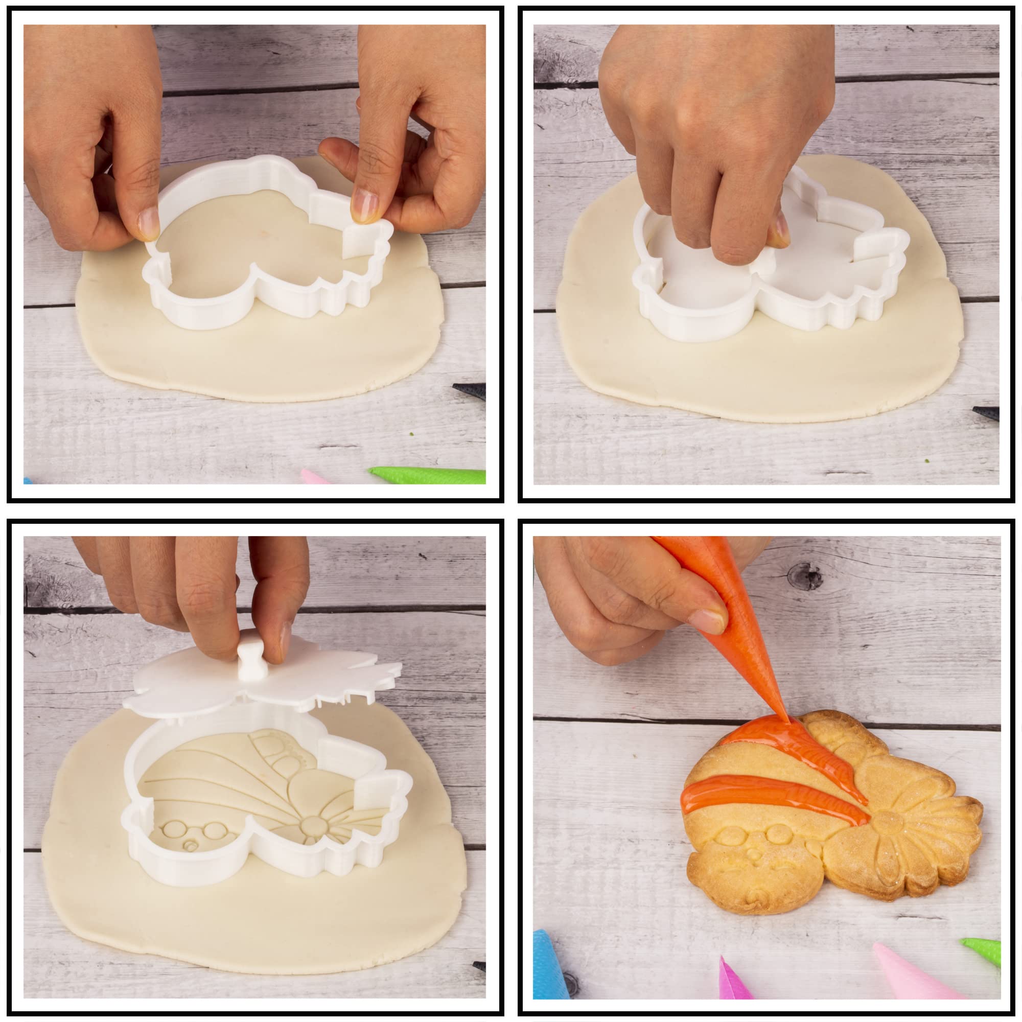 Mostop Tennis Cookie Cutter With Stampers, 3D Sports Cookie Cutter Set, Cake Decoration Tools Birthday Party Supplies Favors