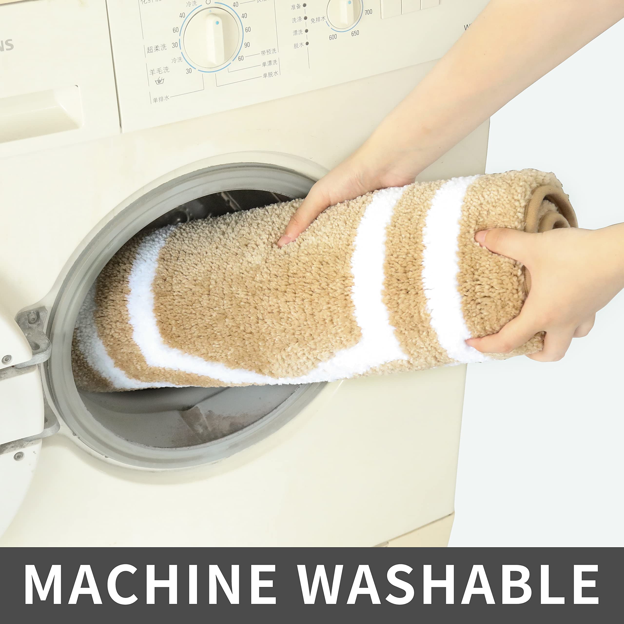 Cosy Homeer Extra Thick Bath Linen Sets Rugs - Anti-Slip Bath Mats Soft Plush 100% Strong Polyester Living Room Bathroom Floor W