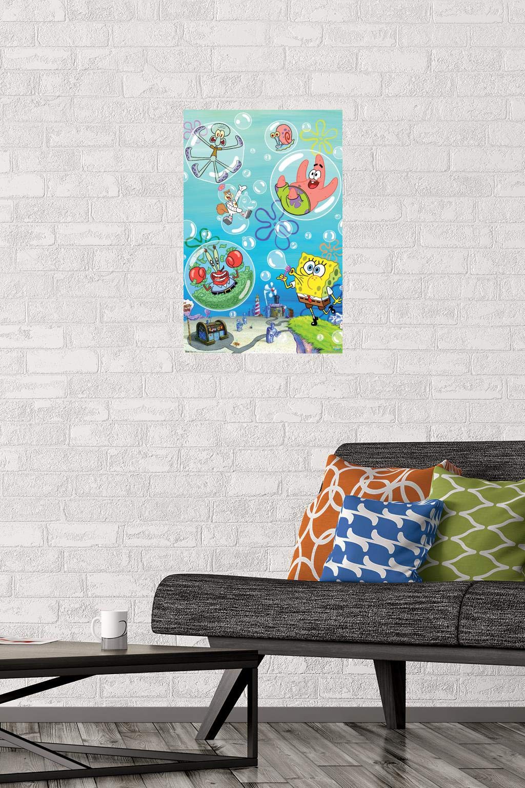 Trends International Nickelodeon Spongebob Squarepants - Bubbles Wall Poster, 14.725'' X 22.375'', Premium Unframed Version
