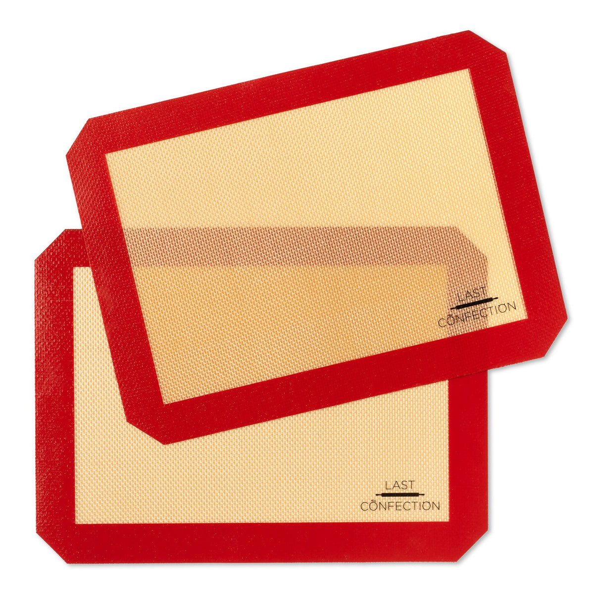 Last Confection Silicone Baking Mat - Set Of 2 Non-Stick Quarter Sheet (8-1/2'' X 11-1/2'') Professional Food Safe Tray Pan Line