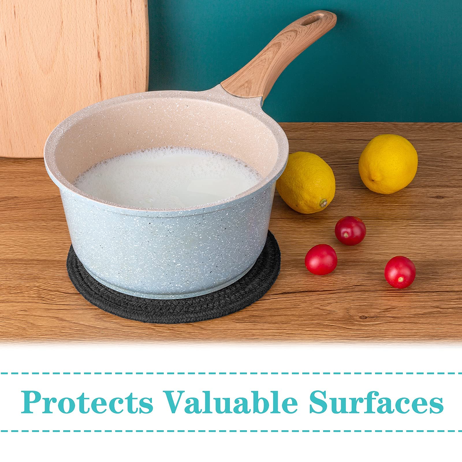 Trivets For Hot Dishes, Trivets For Hot Pots And Pans, Heat Resistant Hot Pads With Storage Basket, Pot Holders For Kitchen, Hom