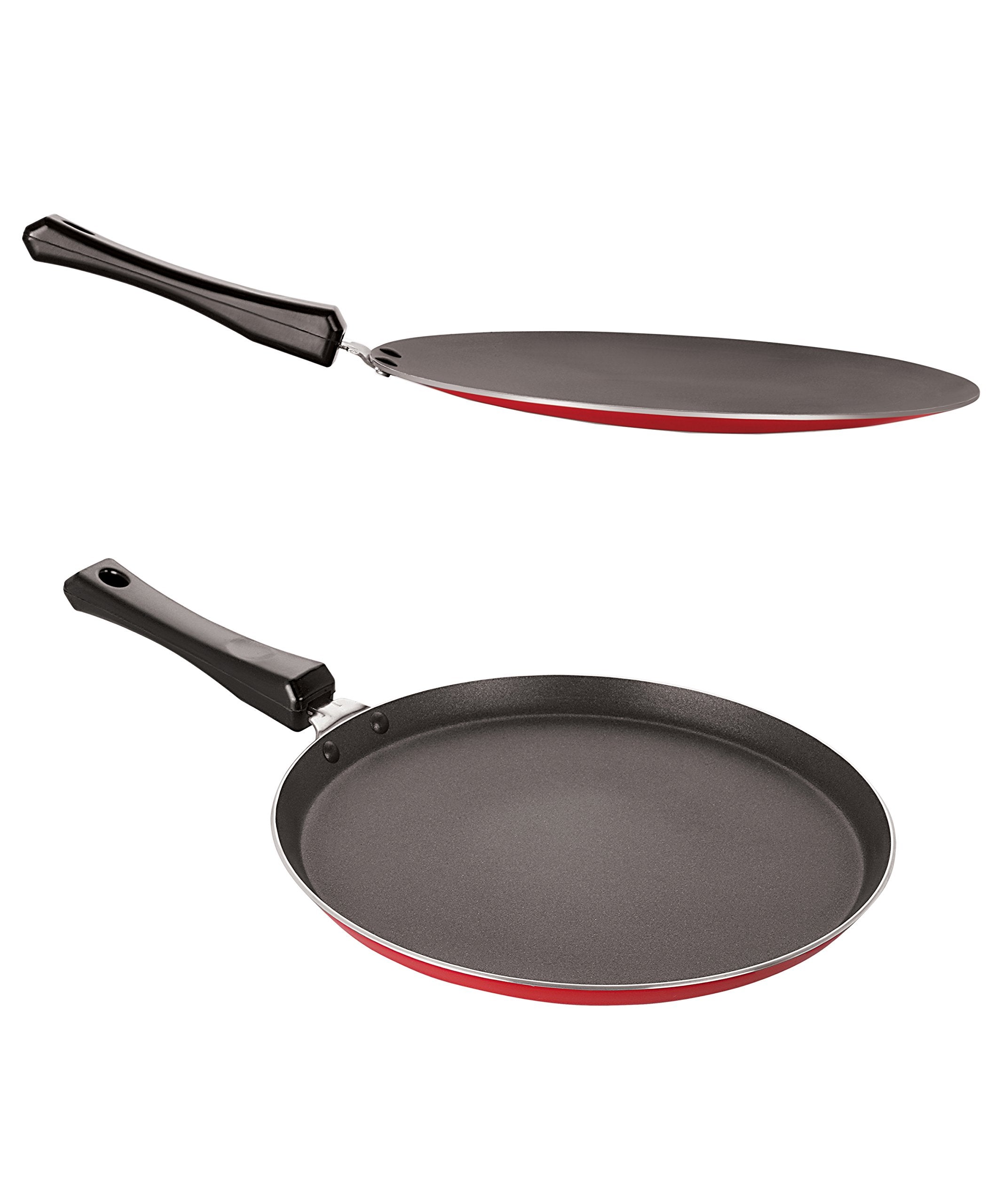 Nirlon NonStick Aluminium Cookware Set, 2Pieces, Red (2.6Mm_Ft11_Ct12) (Ft11_Ct12_)
