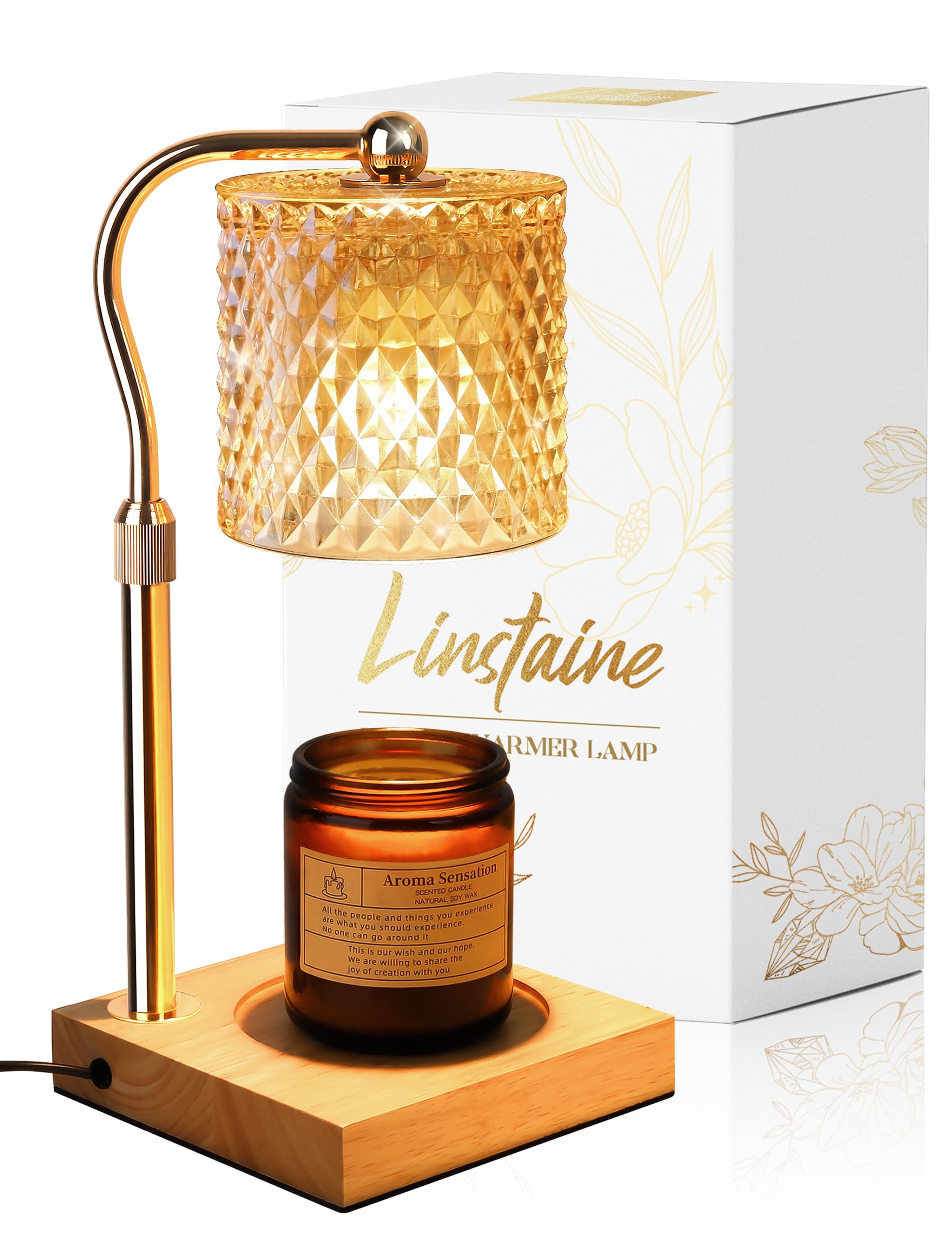 Candle Warmer Lamp with Timer Dimmer Adjustable Height, Birthday Gifts for Women, House Warming New Home Decor Gifts for Mom, El