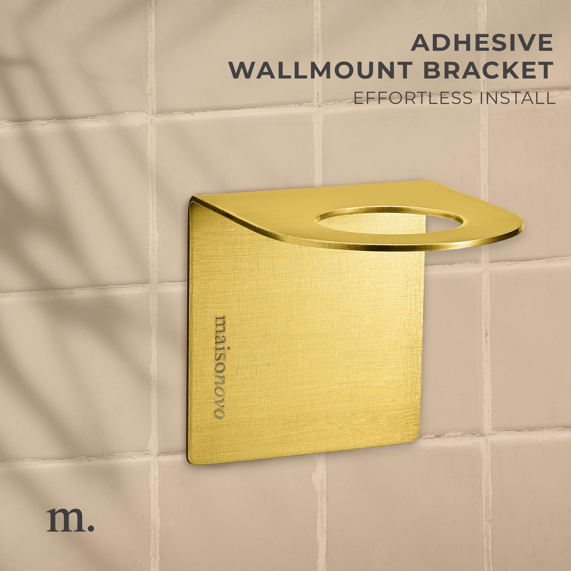 Maisonovo Shampoo And Conditioner Dispenser With Wall Mounts | Set Of 3 Amber Plastic Bottles Black Pump