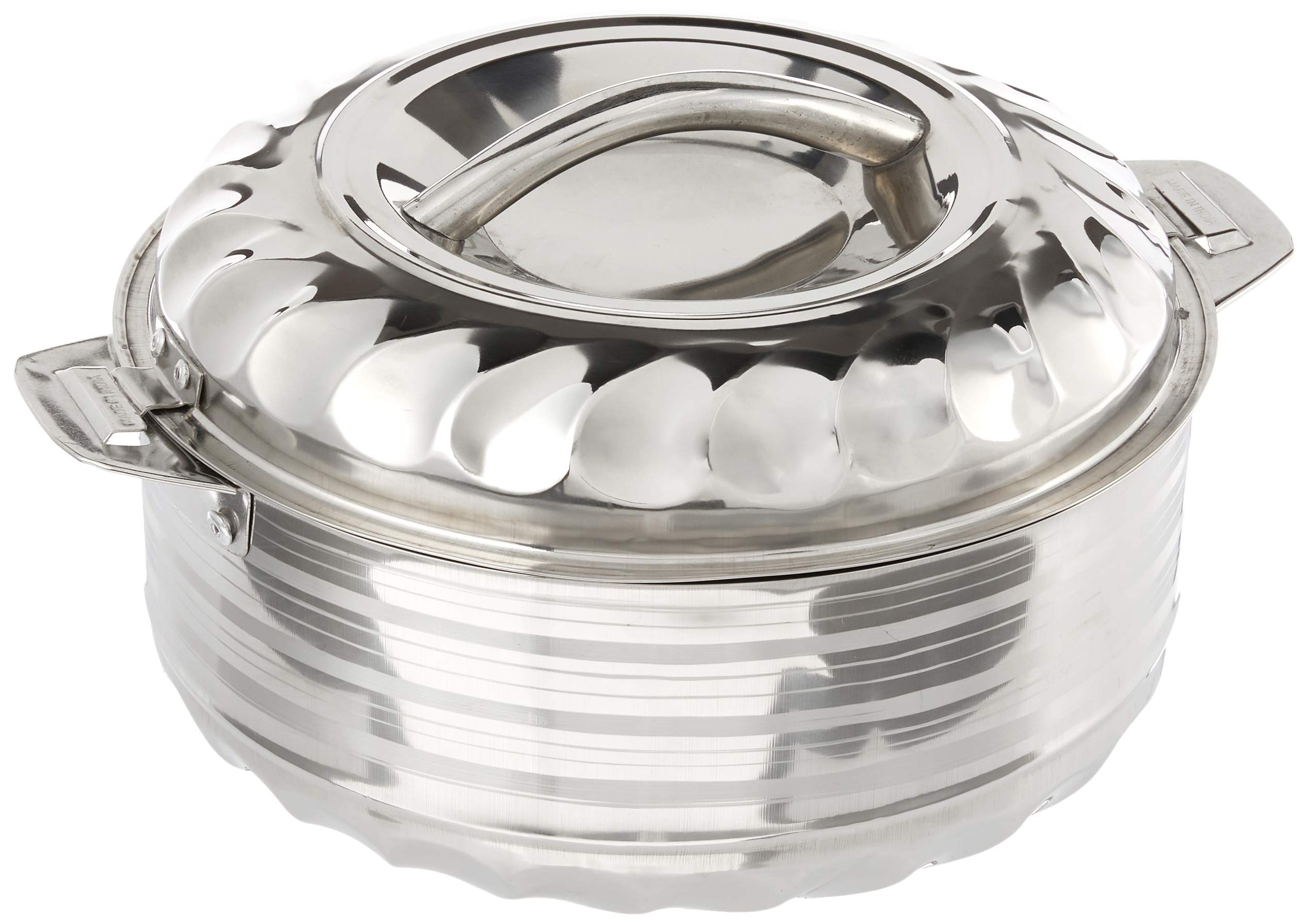 Vinod 4-Piece Insulated Casserole Food Warmer/Cooler Hot Pot Gift Set, 4000Ml+5000Ml+7500Ml+10000Ml, Stainless Steel