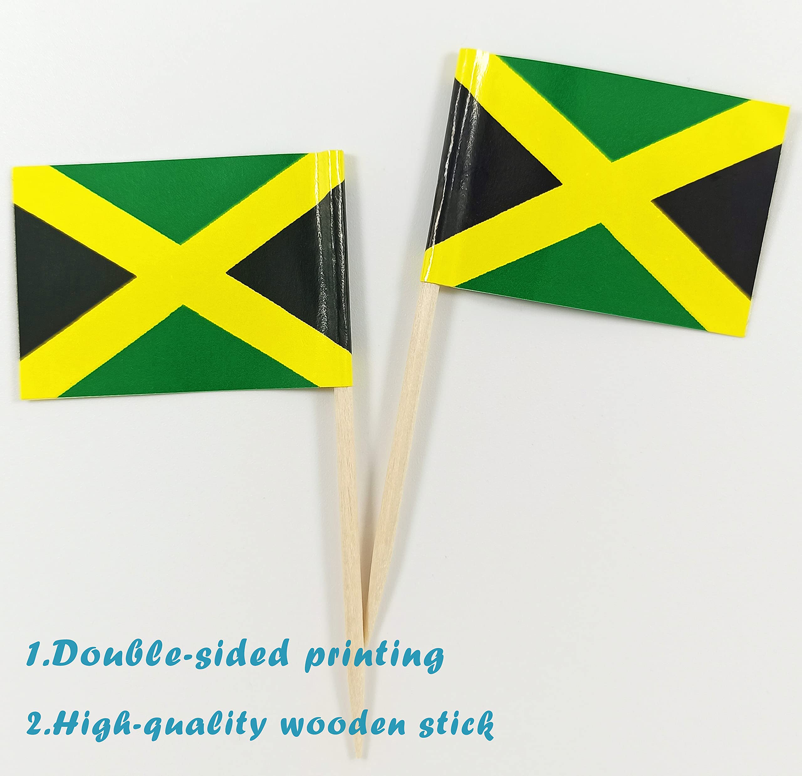 Jbcd Jamaica Toothpick Flag Jamaican Mini Small Cupcake Topper Flags (200 Pcs)