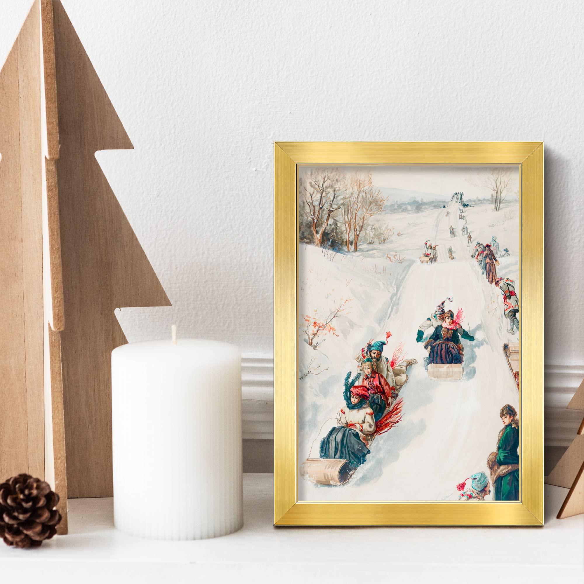 Annecy 8x11 Picture Frame Black(1 Pack), 8 x 11 Picture Frame for Wall Decoration, Classic Black Minimalist Style Suitable for D
