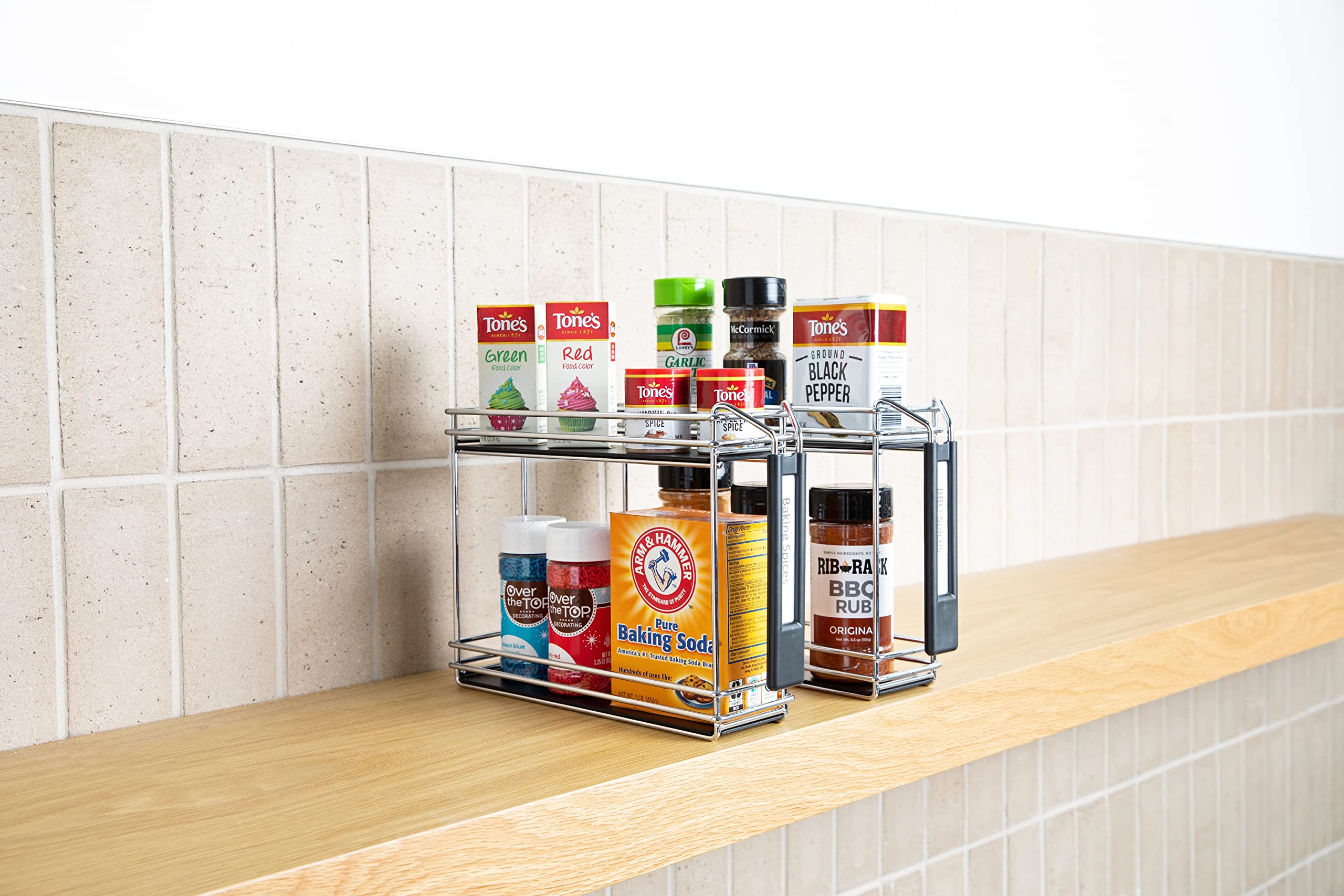 Nifty Solutions Spice Caddy - Set Of Two, Chrome