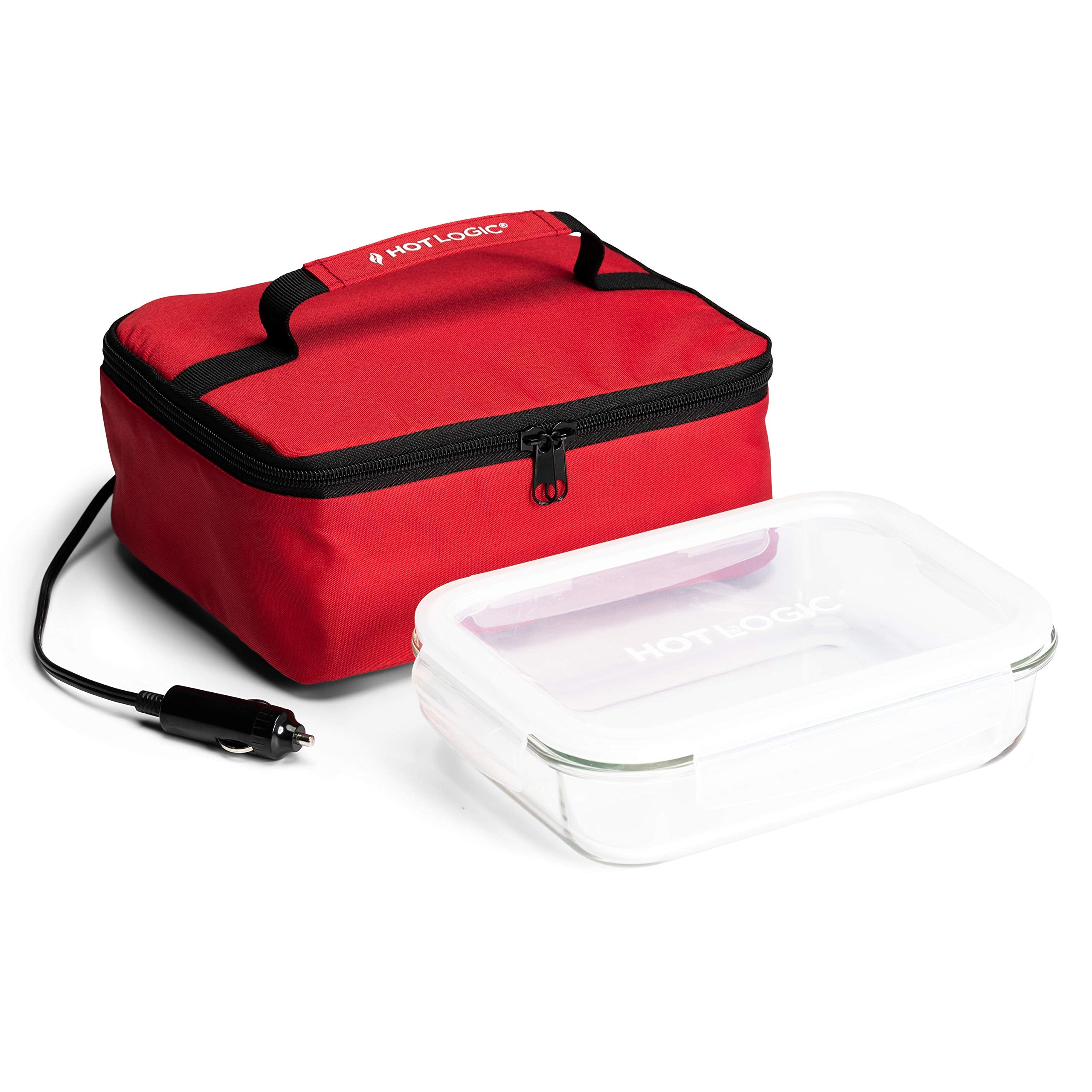 Hotlogic Mini Portable Electric Lunch Box Food Heater With Glass Container - Food Warmer And Heated Lunch Box For Adults Car/Hom