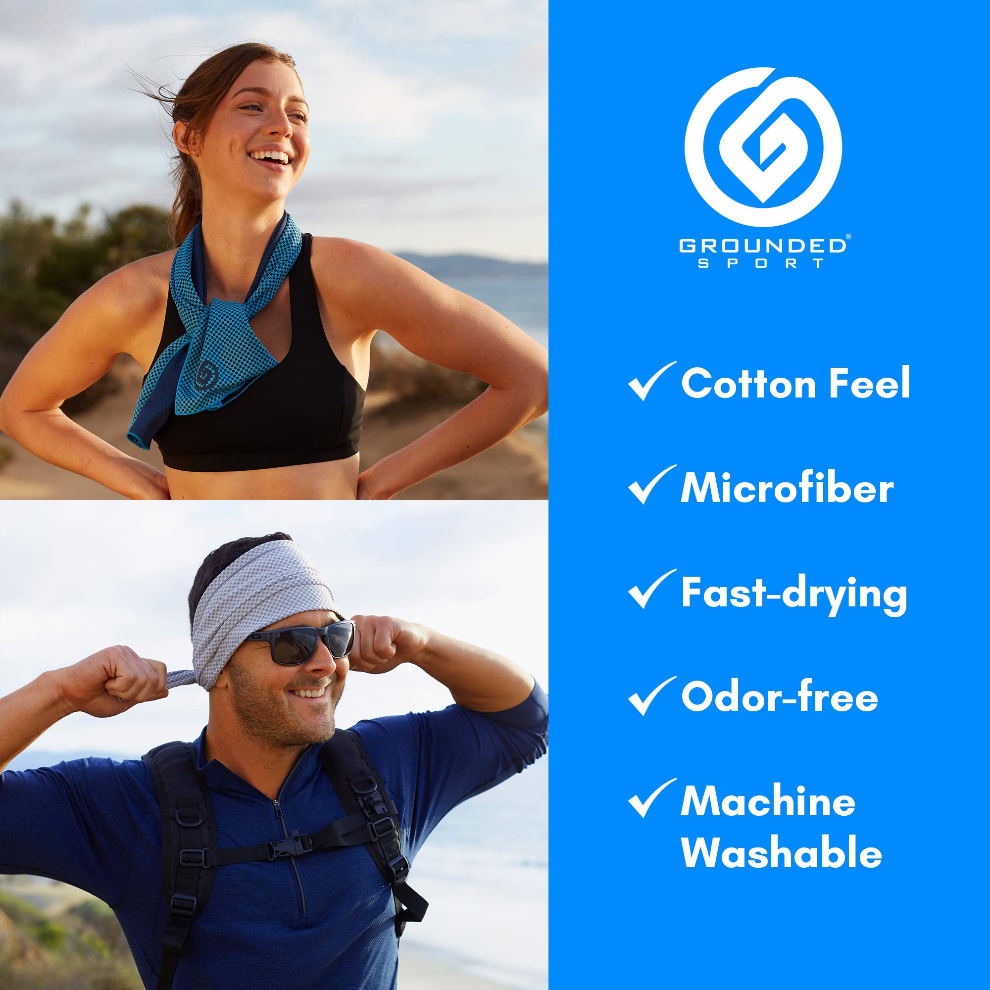 Cooling Towels 3 Pack - Lightweight Microfiber for Gym  Workout  Sport & Sweat - Quick Drying for Body  Neck & Face  Work  Travel  Camping  Swimming  Beach  Hot Weather  Men & Women
