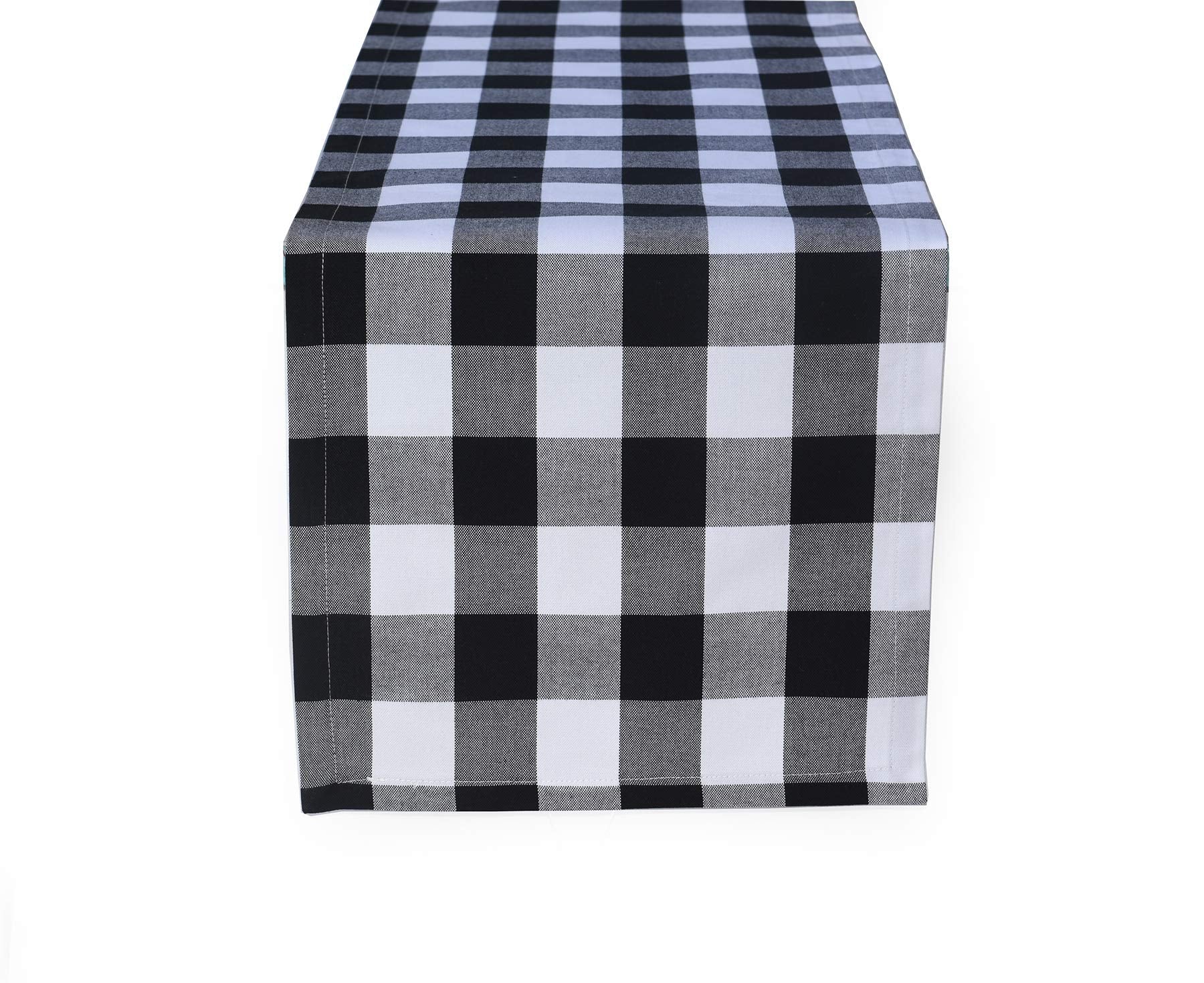 Homefsn 14 X 48 Inch Tablerunners 100% Cotton Buffalo Check Table Runner For Christmas, Winter, Family Dinner, Outdoor Or Indoor
