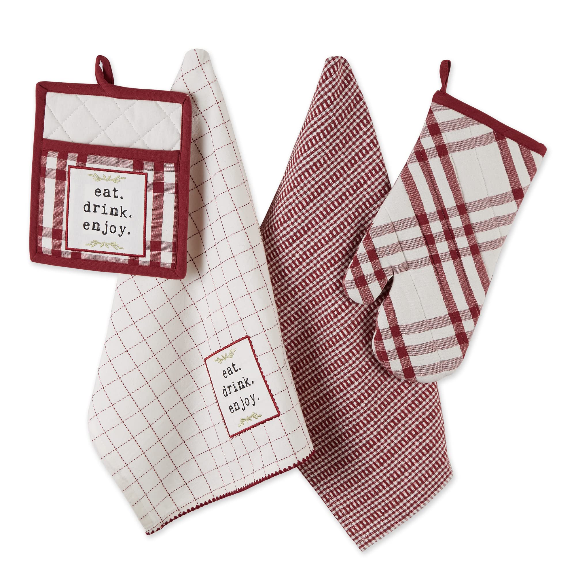 BARN RED HOME SWEET FARMHOUSE KITCHEN SET/4