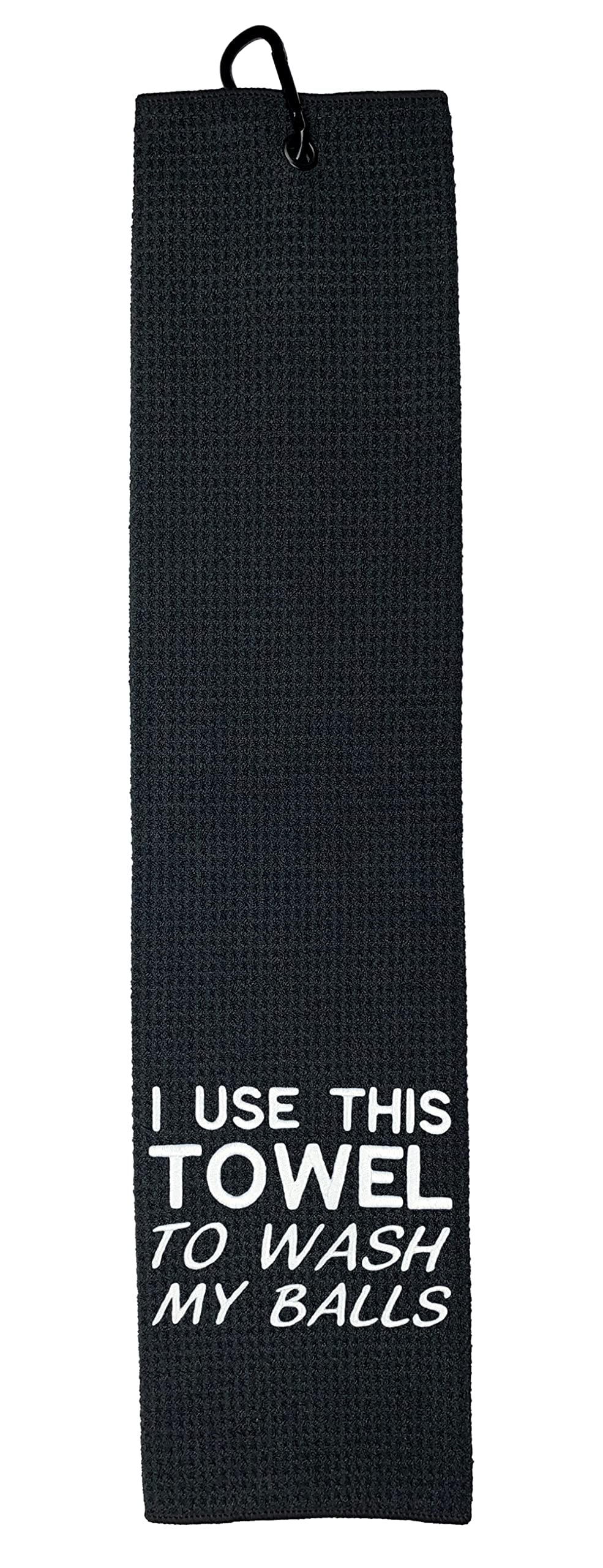 Wolf Golf Towels - I Use This Towel To Wash My Balls Golf Towel - Golf Accessories For Men - Golf Gifts For Men - Embroidered Fu