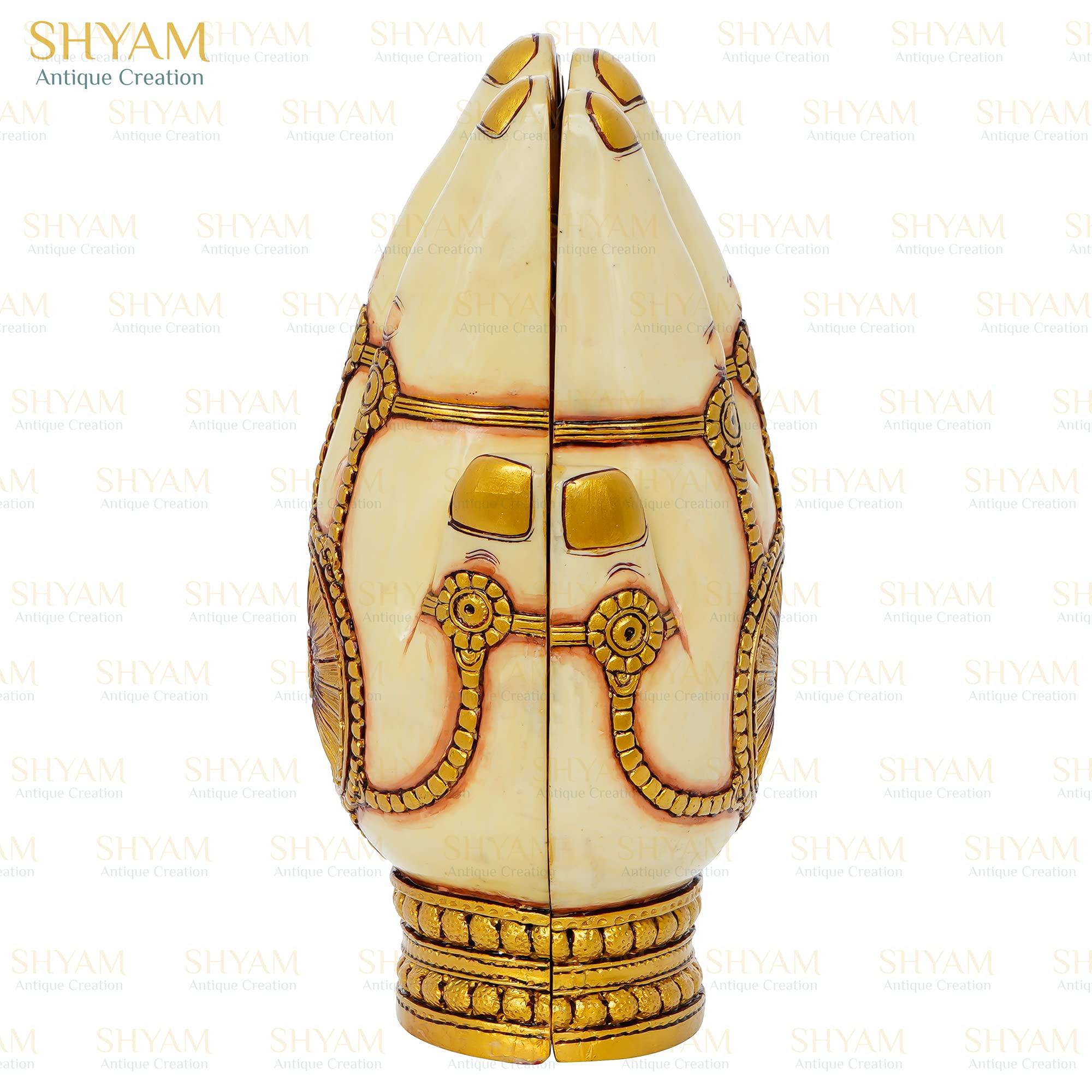 Shyam Antique Creation Pair Of Hands Depicting Lakshmi Seated On Owl And Ganesha On Rat Pair Of Lakshmi Ganesh Idol Murti For Di