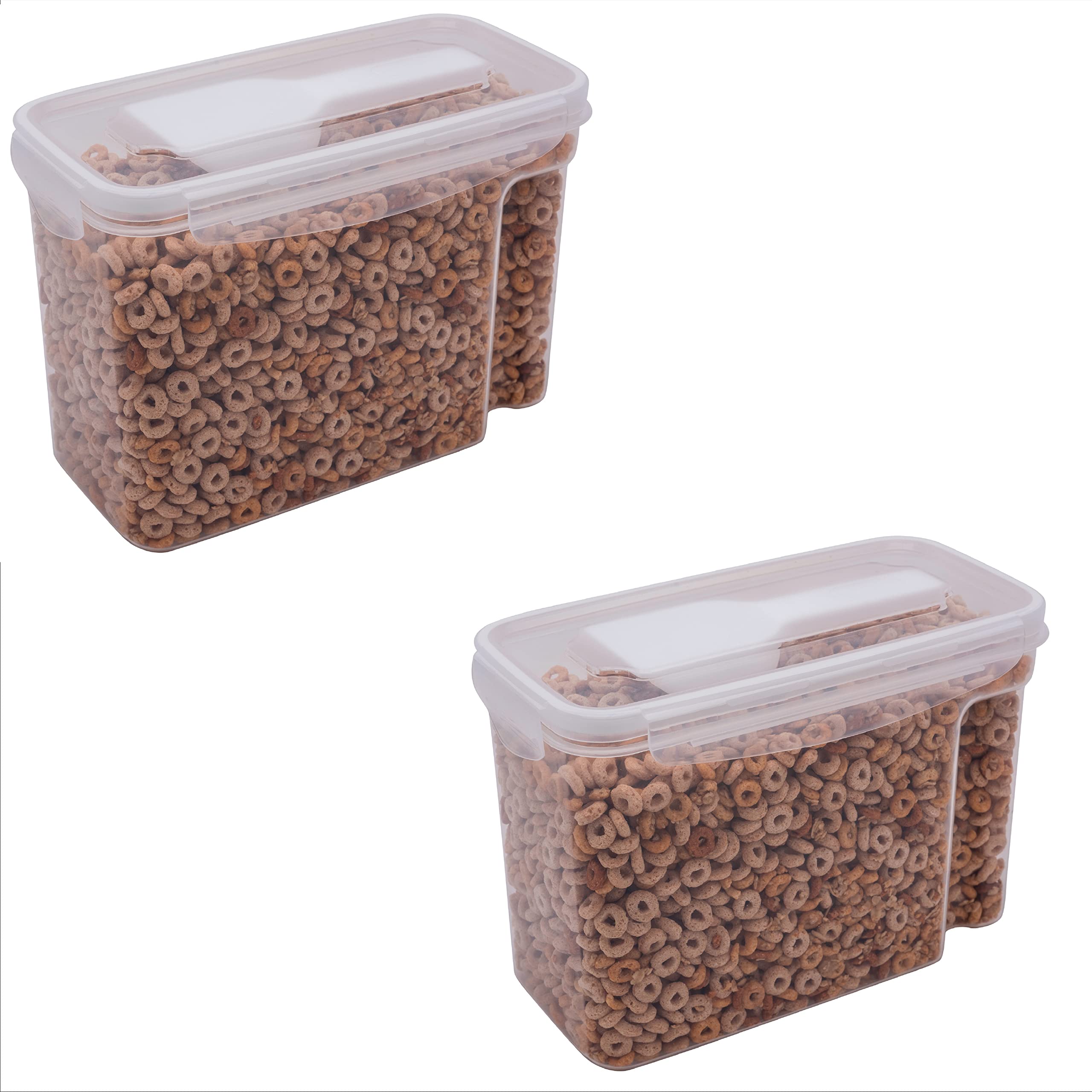Kitchen Details 2 Pack Cereal Container with Scooper | Medium | Airtight | Food Tin | Keeps Fresh | Kitchen & Pantry Storage Org