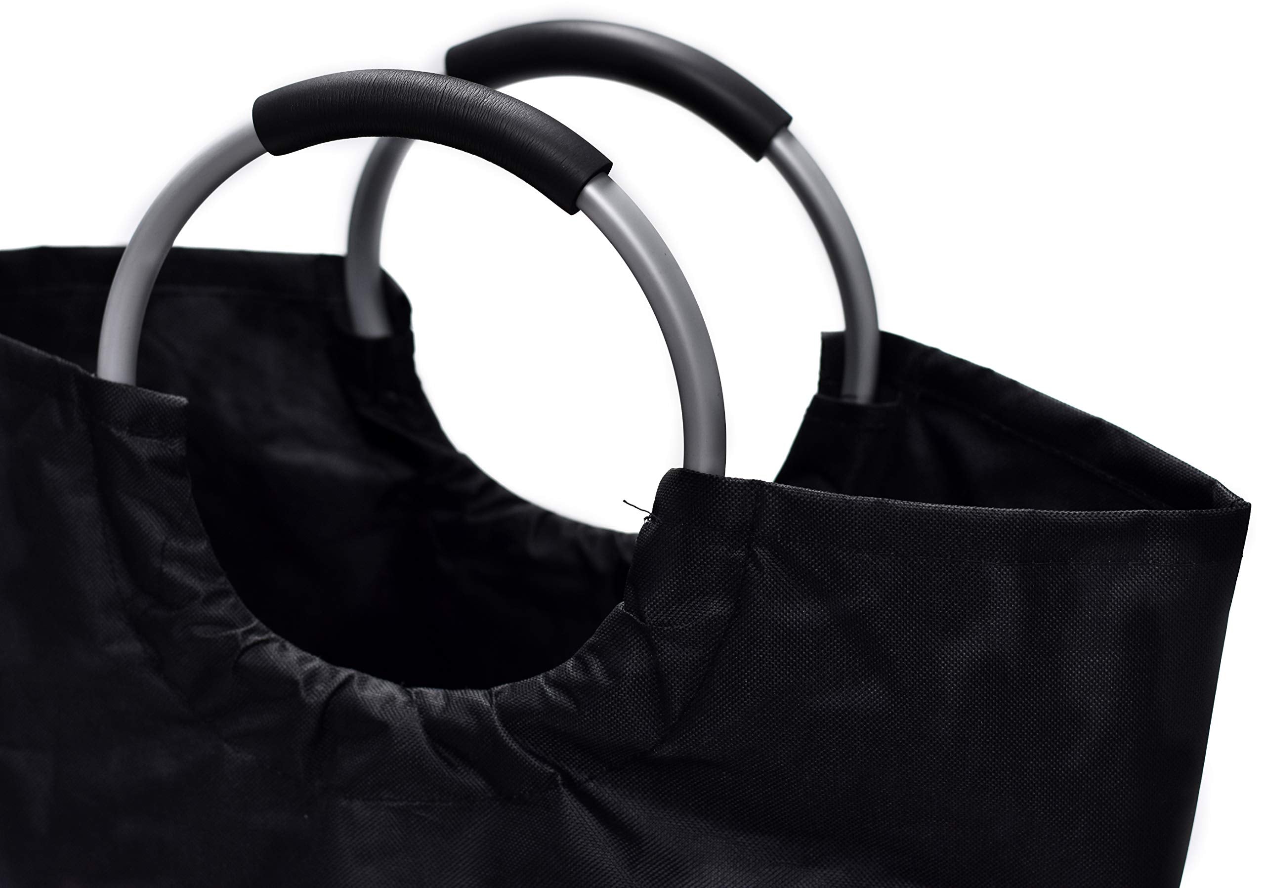 Handy Laundry Bag With Handles - 60L - Collapsible Fabric Laundy Hamper Bag - Laundry Basket For Dorm - Waterproof - Foldable -