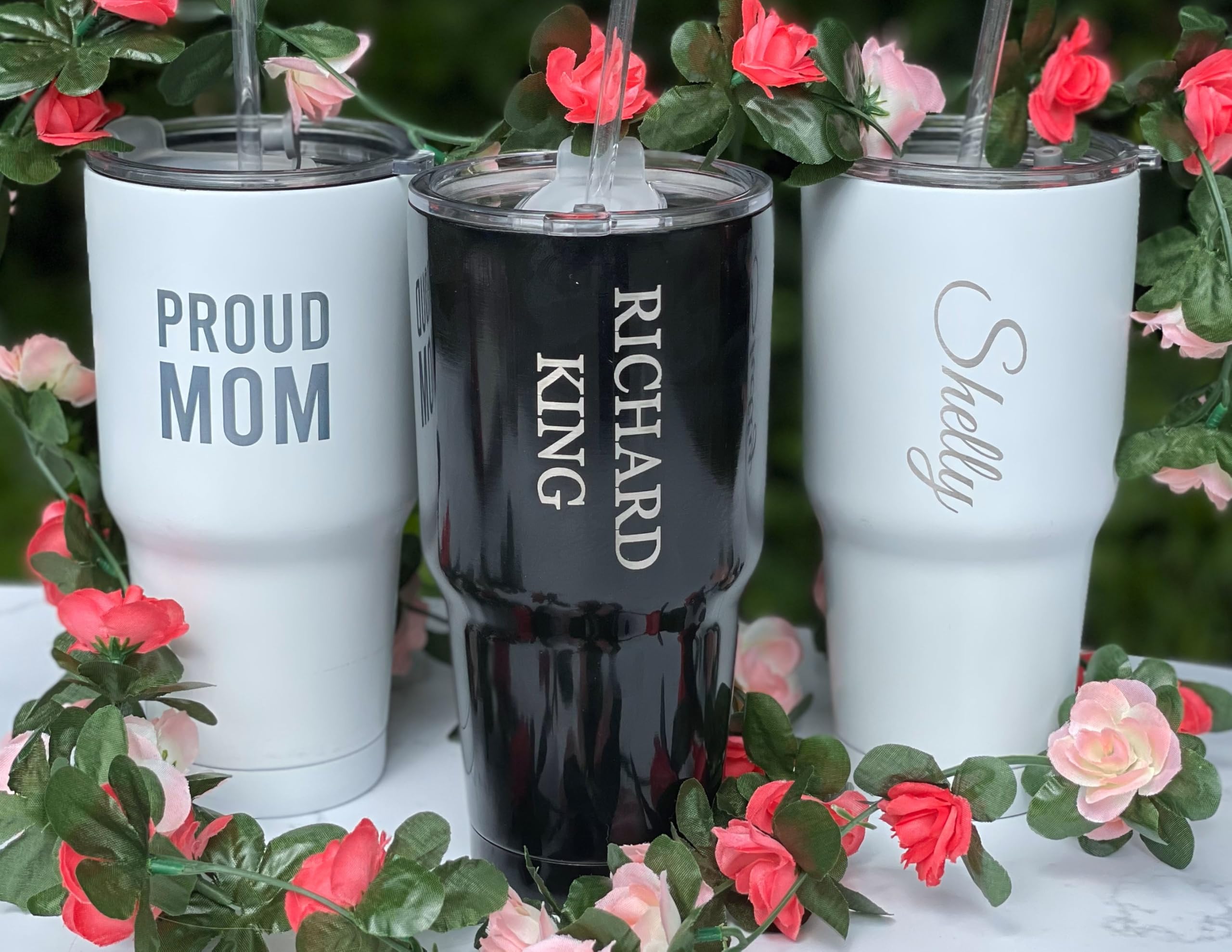 R And R Imports Southern Methodist University 24 Oz Black Insulated Stainless Steel Tumbler Officially Licensed Collegiate Produ