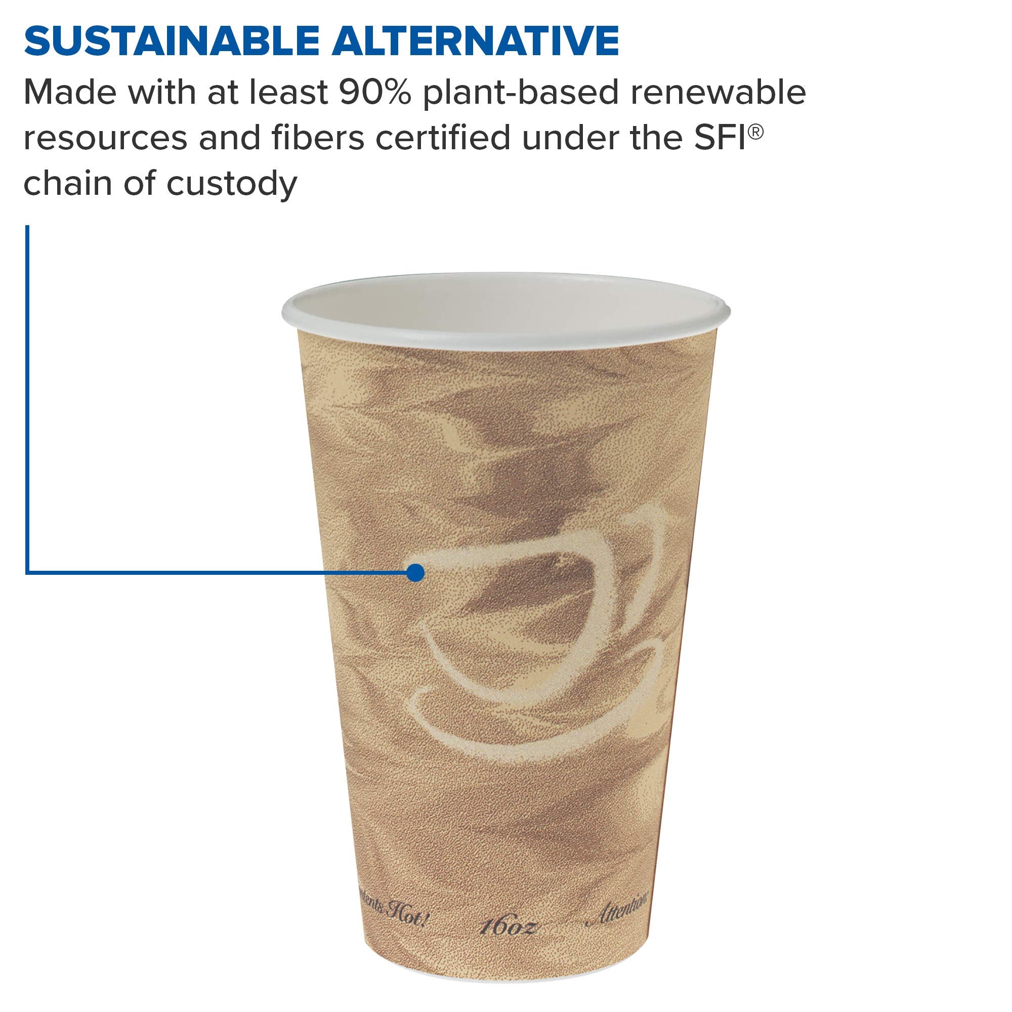Solo 316Ms-0029 16 Oz Mistique Ssp Paper Hot Cup (Case Of 1000)