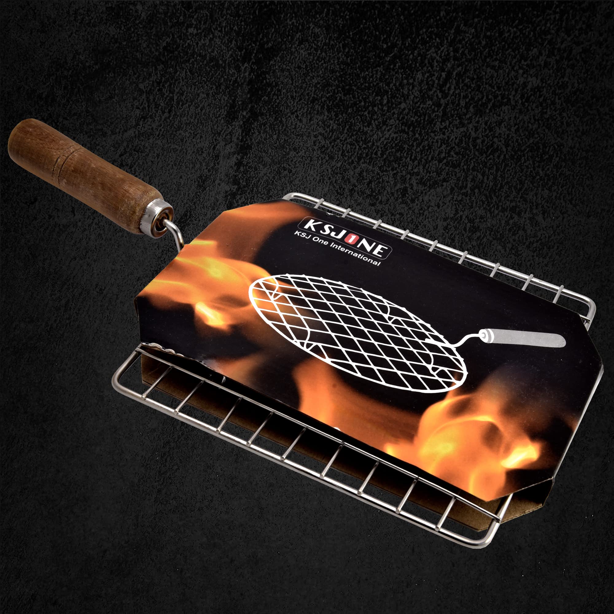 Ksjone Stainless Steel Multi-Functional Wire Steaming Cooling And Baking Barbecue Rack Square Wire Roaster Rack/Papad Jali/Roti