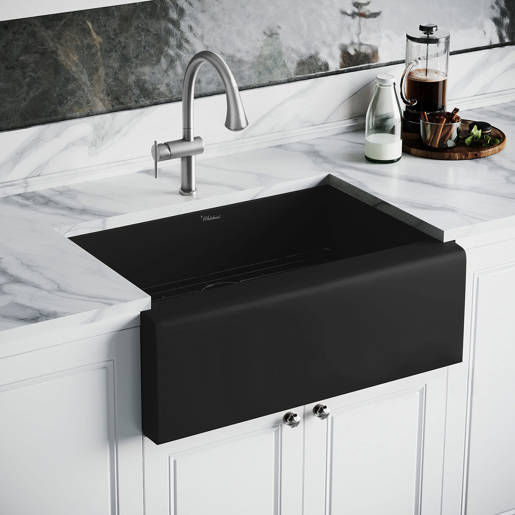 Whitehaus Whnpl3020-Mblk Noah Plus Collection Kitchen Sink Matte Black