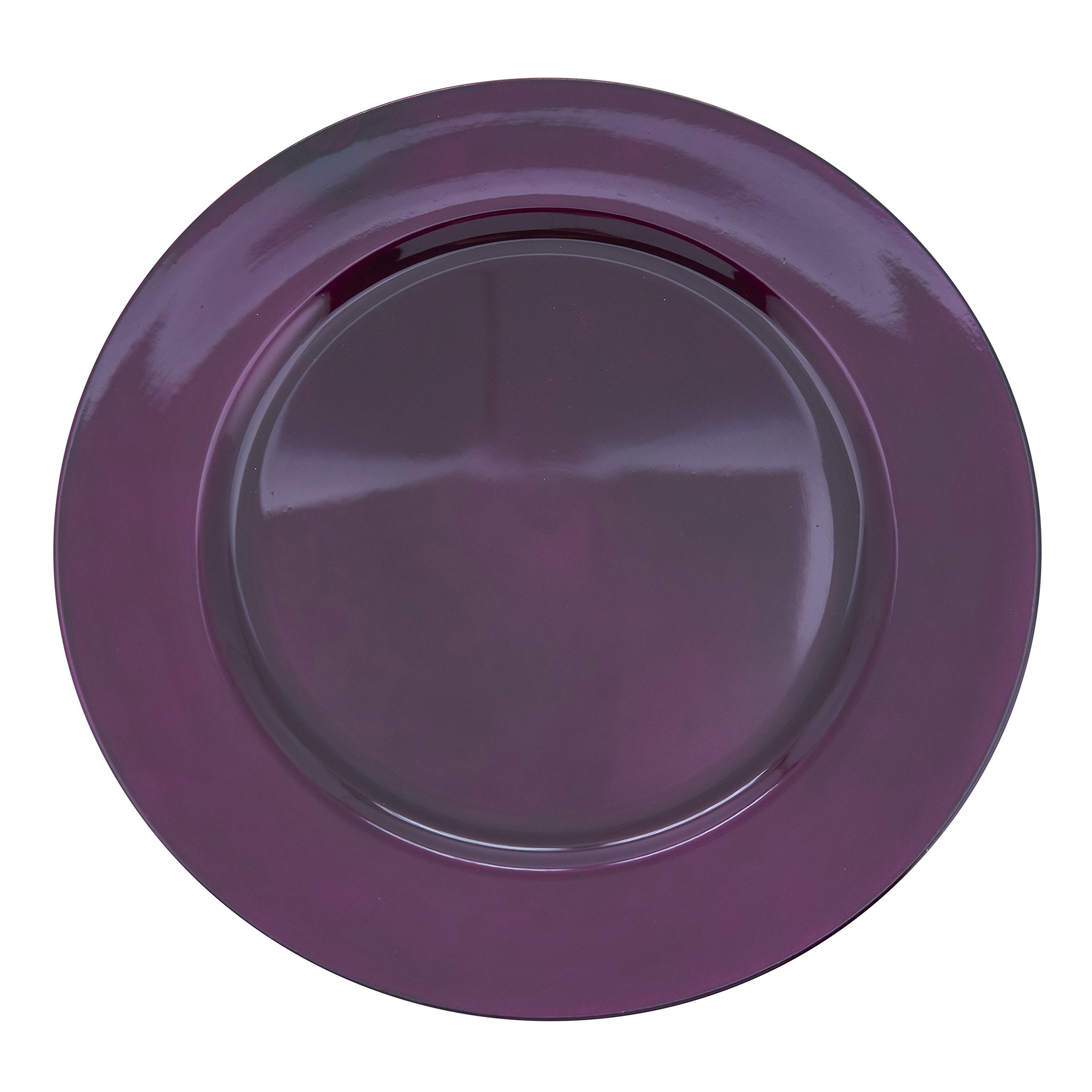 Saro Lifestyle Charger Plates With Classic Design (Set Of 4) Eggplant