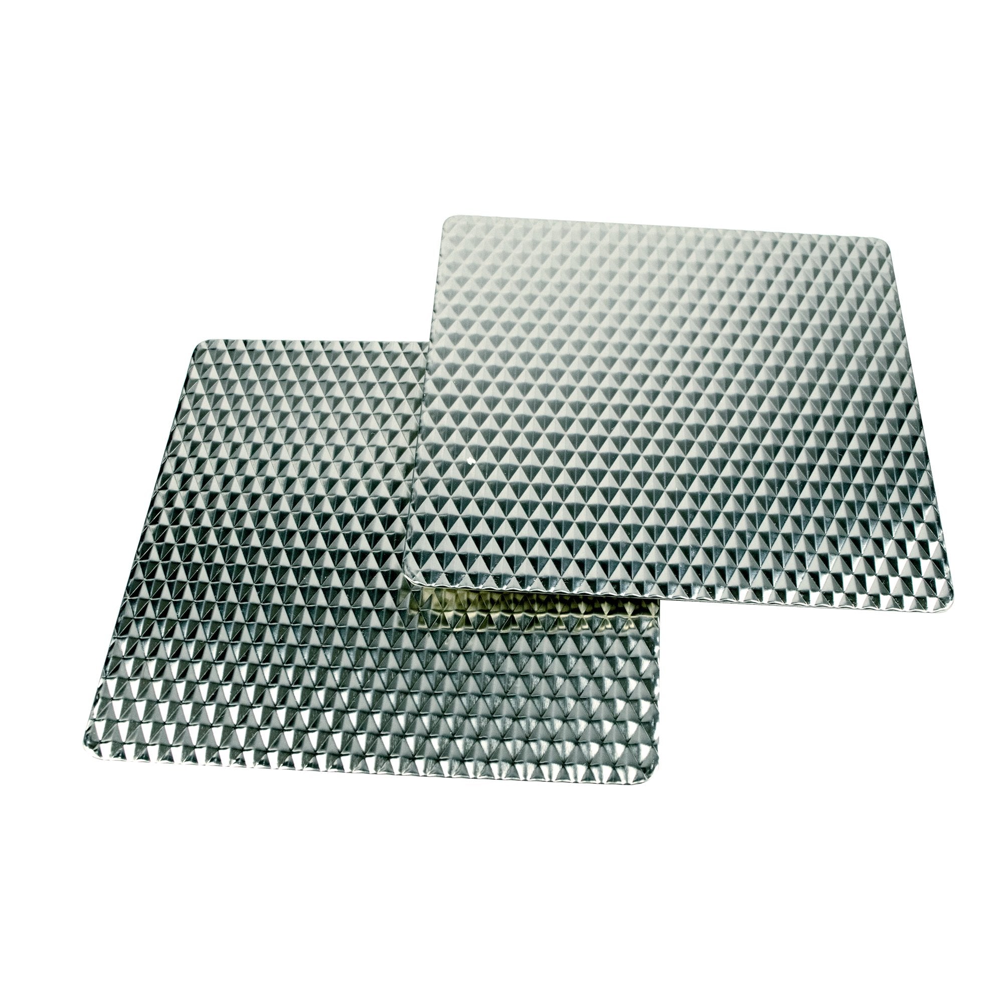 Miles Kimball SilverWare Hot Pad Set of 2, 7" Square, Polyester, Model HP77SWR