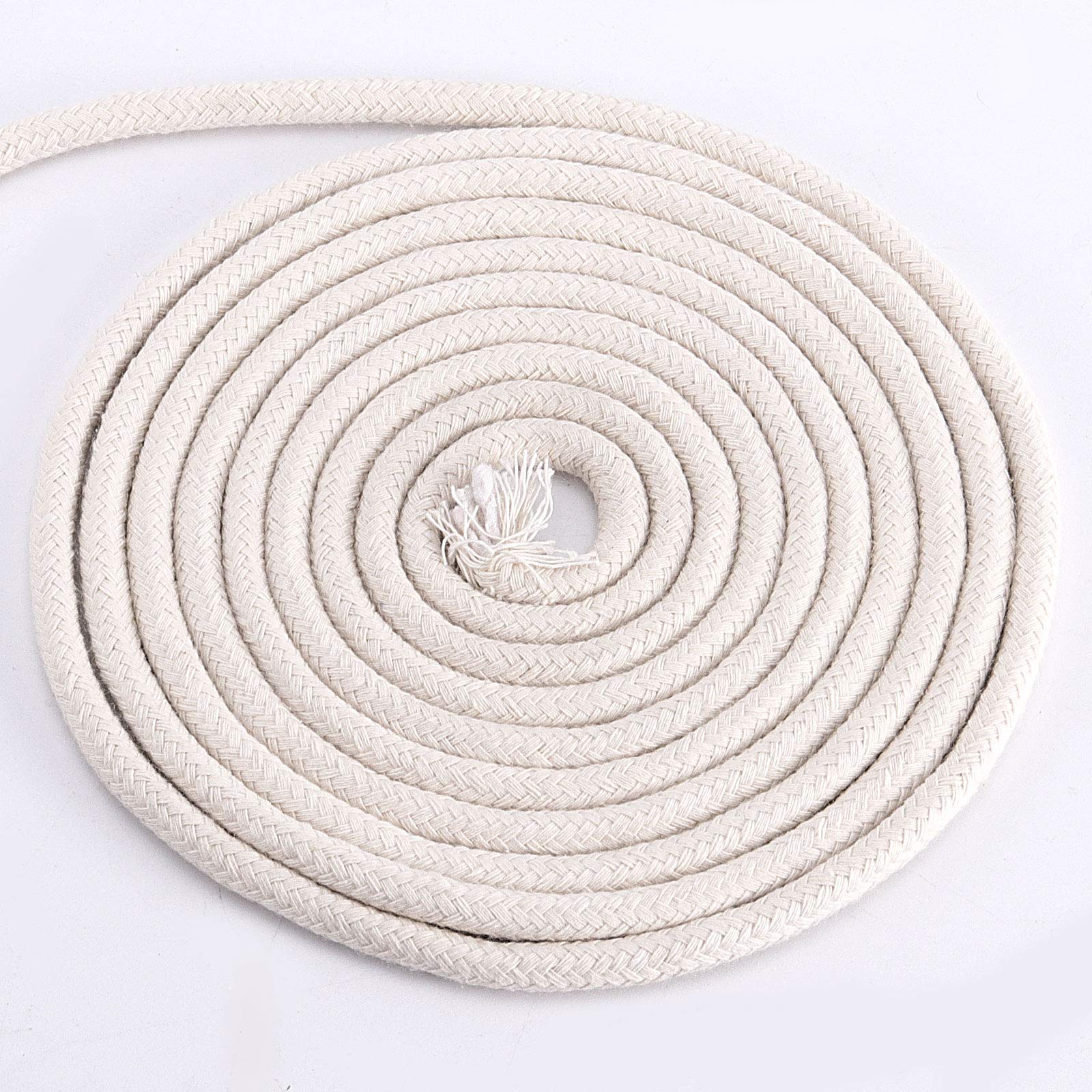 Zeonhei 328 Feet 1/4 Inch White Natural Cotton Rope, Cotton Clothesline Rope, All-Purpose Craft Rope For Clothes Hanger, Garden
