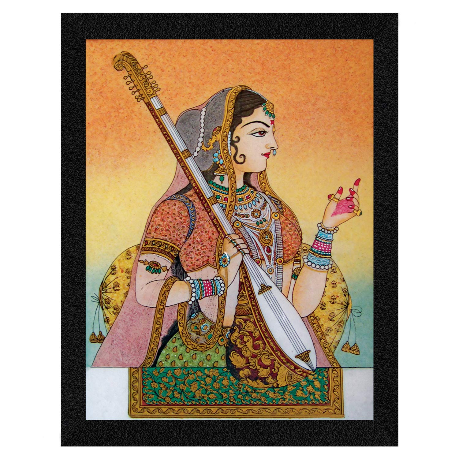 Artx Paper Beautiful Meera Bai Krishna Wall Art, Multicolor, Traditional, 10.0 X 13.0 Inches, Set Of 1