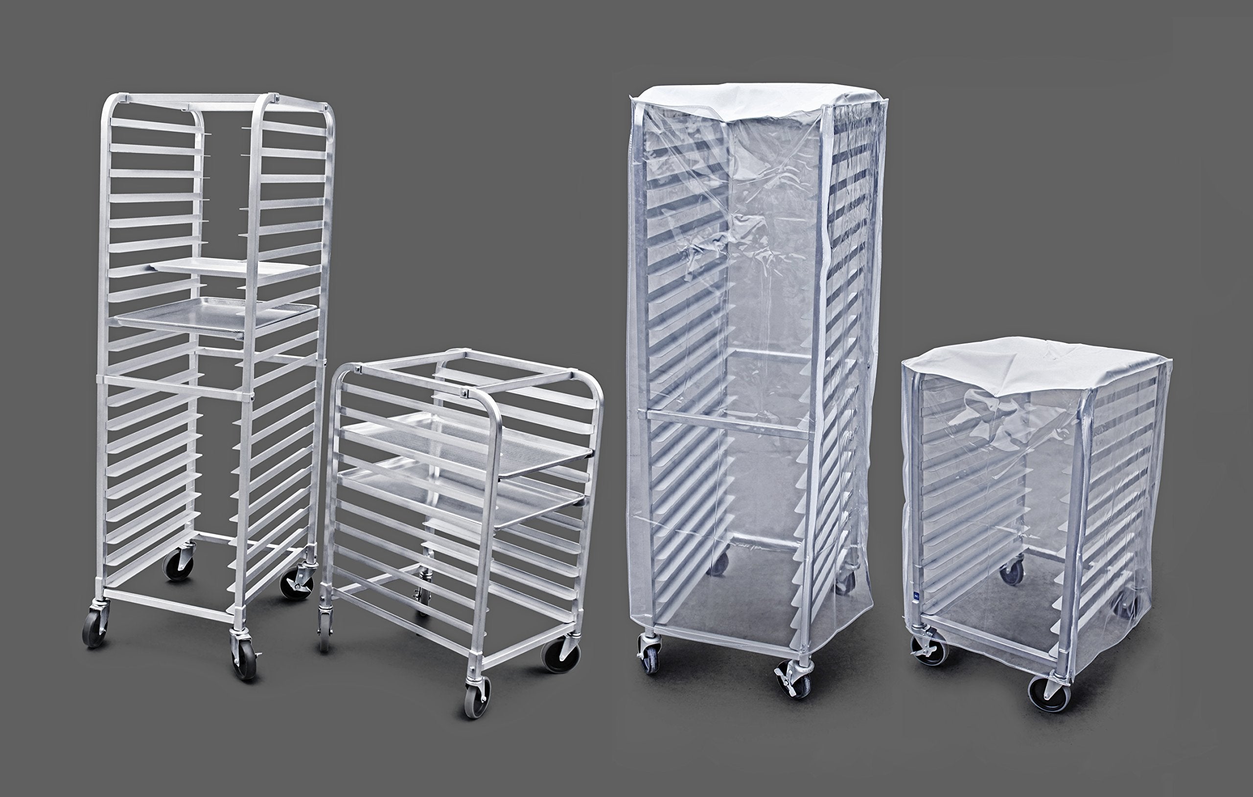 New Star Foodservice 36534 Commercial Sheet Pan Rack Cover, Pvc, 10-Tier, 28 X 23 X 33 Inch, Clear