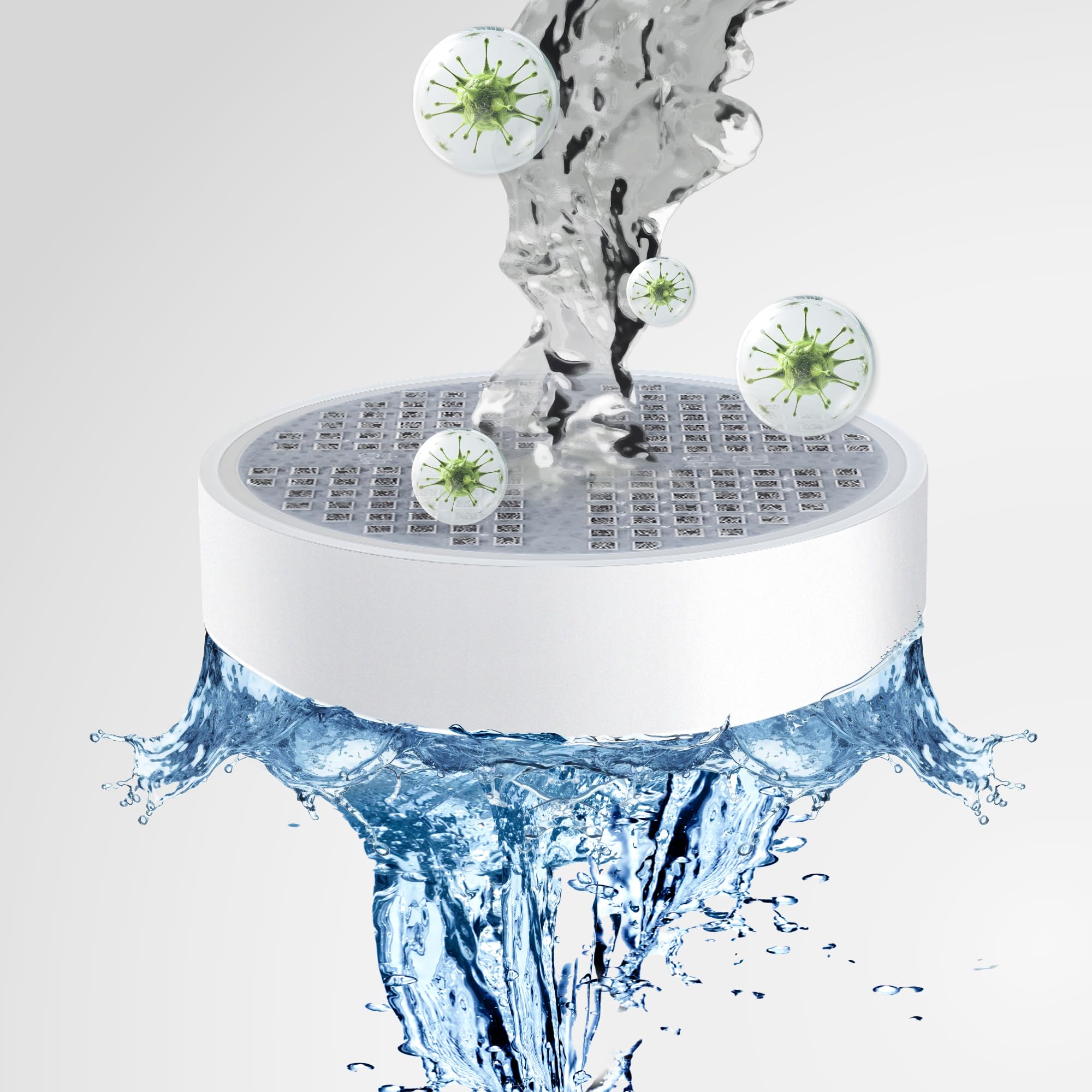 Ezwell Visible Activated Carbon Fiber Filter For Shower Head With High Pressure Nsf Certified Korea| Filtration System, Removes