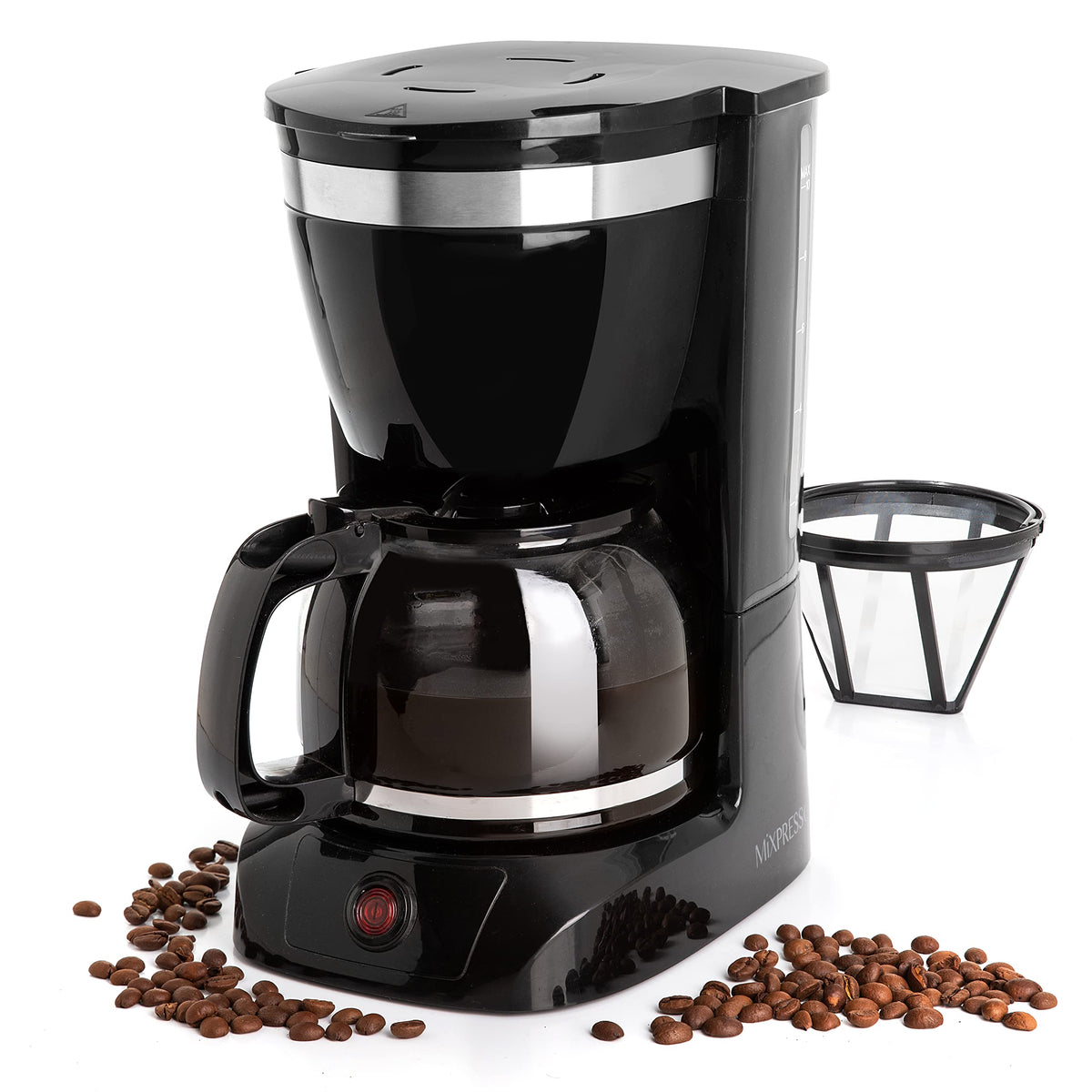 Mixpresso 10-Cup Drip Coffee Maker, Coffee Pot Machine Including Reusable & Removable Coffee Filter, The Best 10 Cup Coffee Make