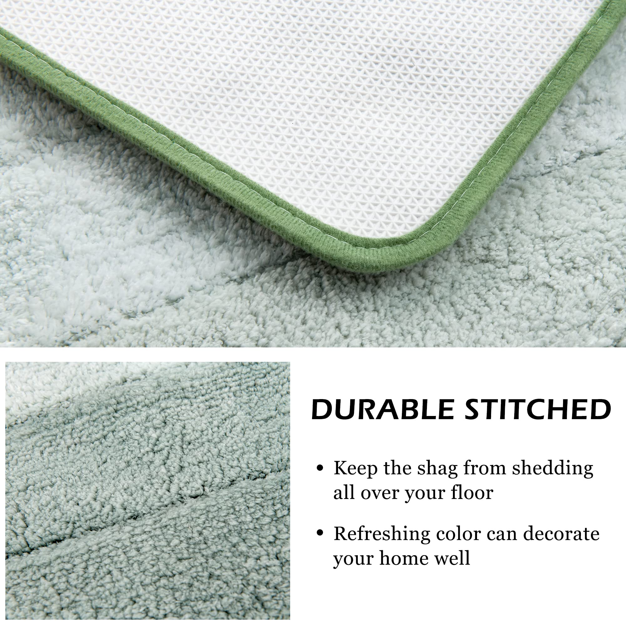 Kmson Ombre Bath Mat Bathroom Runner Rugs, Non Slip Ultra Soft And Water Absorbent Bath Carpet, Machine Washable Quick Dry Bedro