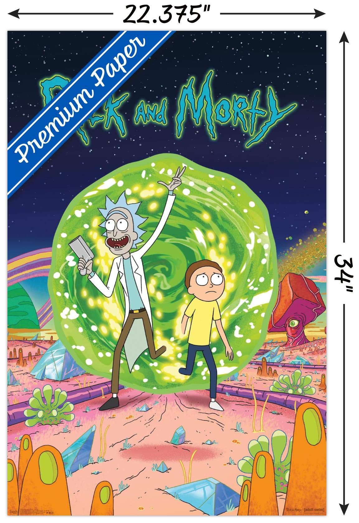 Trends International Rick And Morty - Cover Wall Poster, 22.375'' X 34'', Premium Unframed Version