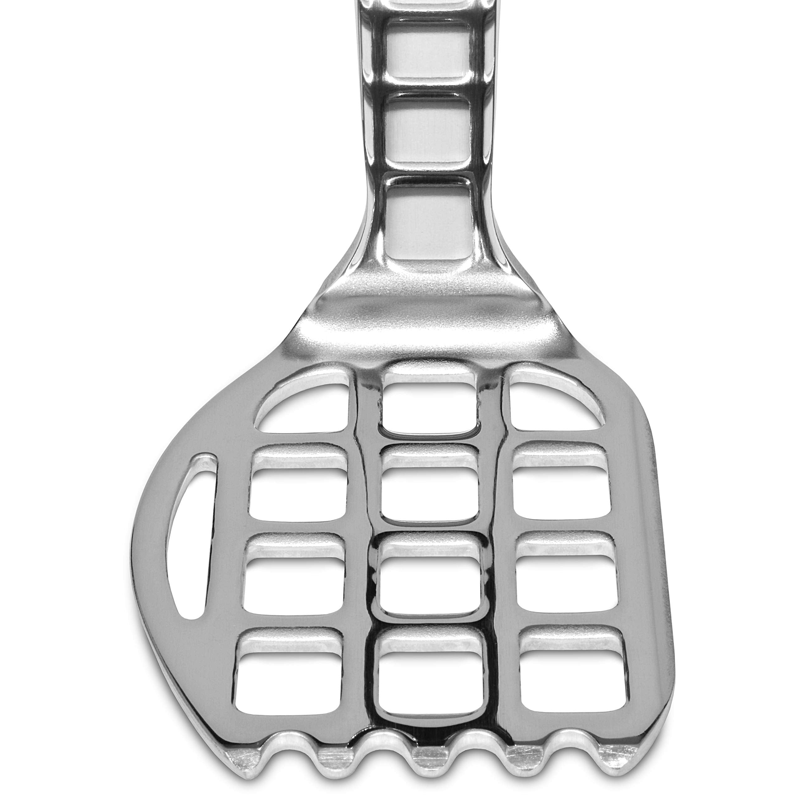 Seki Japan Smallish Egg & Potato Masher, Heavy Duty Stainless Steel, Hand Smasher For Potatoes Avocado And Beans 7.4    Mashing