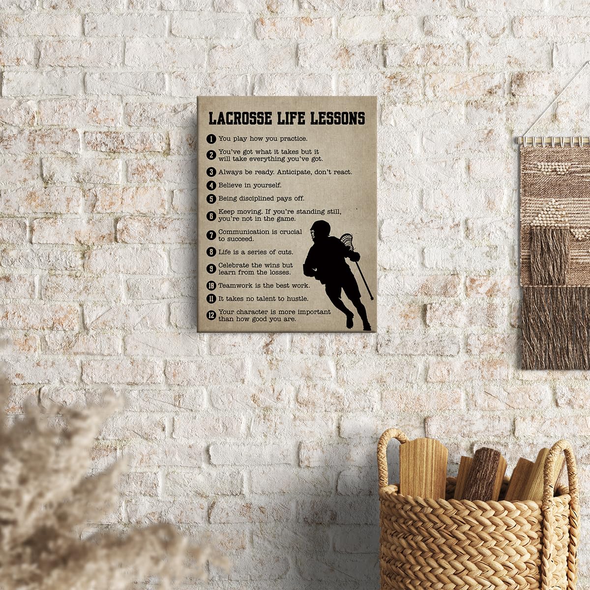 Lacrosse Gifts Inspirational Wall Decor Canvas Wall Art Artwork Sports Framed Art Paintings Lacrosse Posters For Lacrosse Player