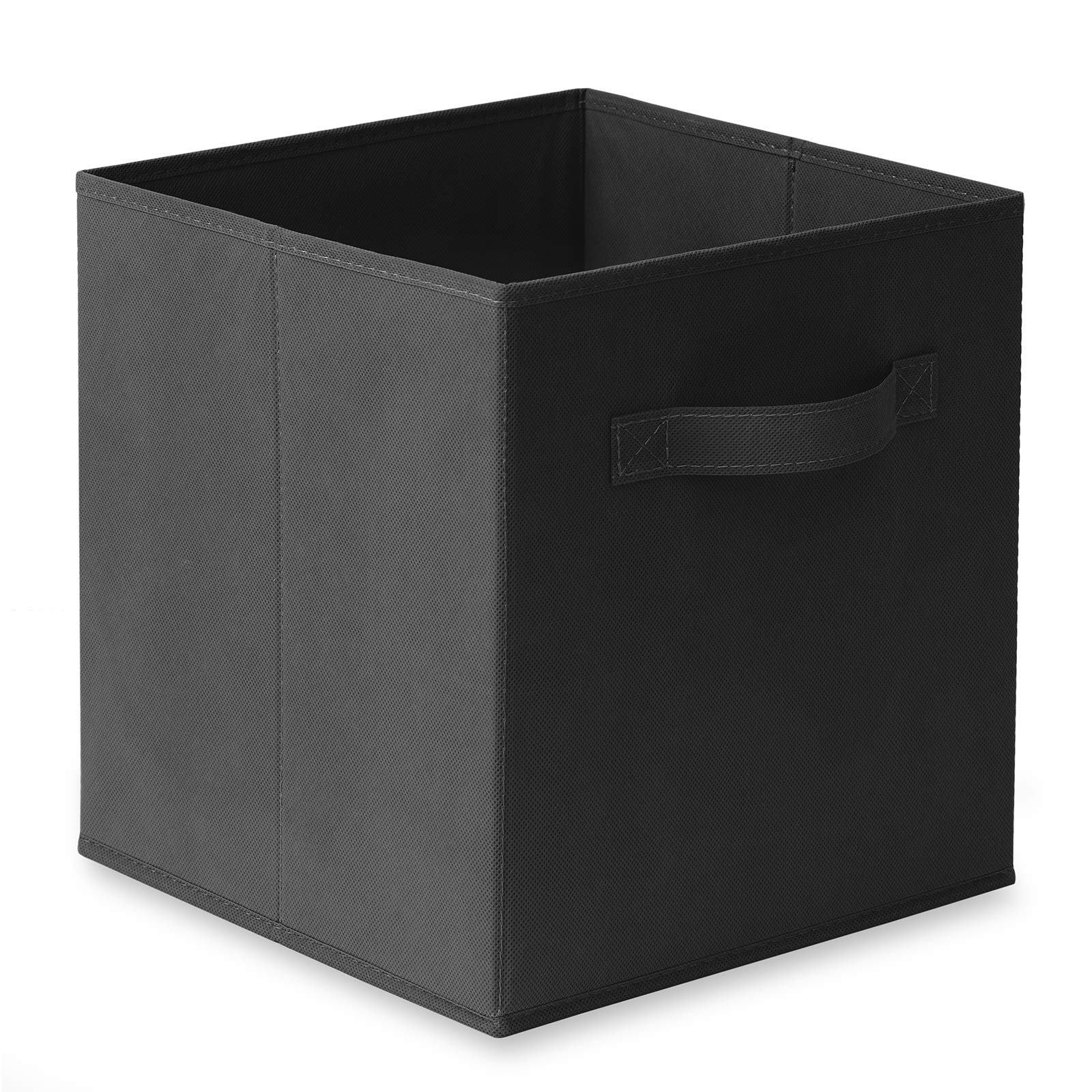 Casafield Set Of 12 Collapsible Fabric Cube Storage Bins, Black - 11'' Foldable Cloth Baskets For Shelves, Cubby Organizers & Mo