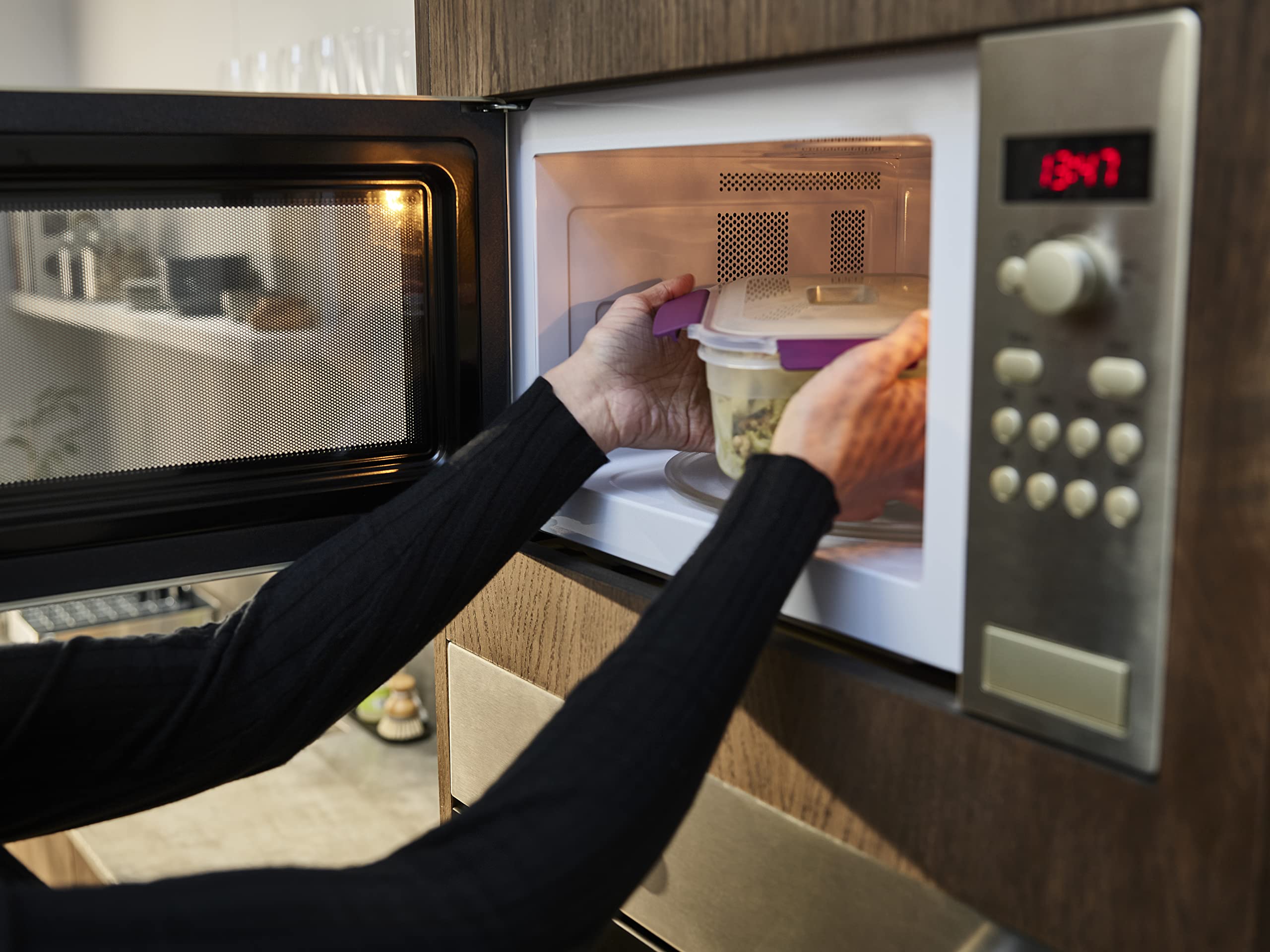 Joseph Joseph Nest Lock, 5 Piece Plastic Food Kitchen Storage Container Set With Lids, Leak Proof, Airtight, Space Saving, Bpa F