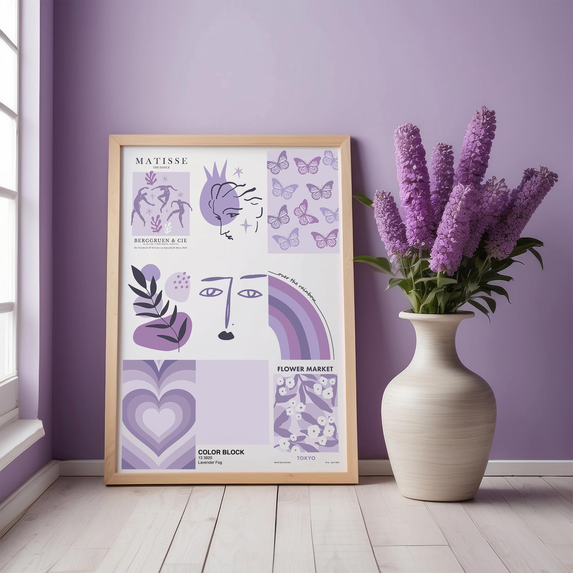 Purple Room Decor Aesthetic, Lavender Wall Collage Kit Posters For Room Aesthetic Posters Prints, Purple Aesthetic Dorm Room Dec