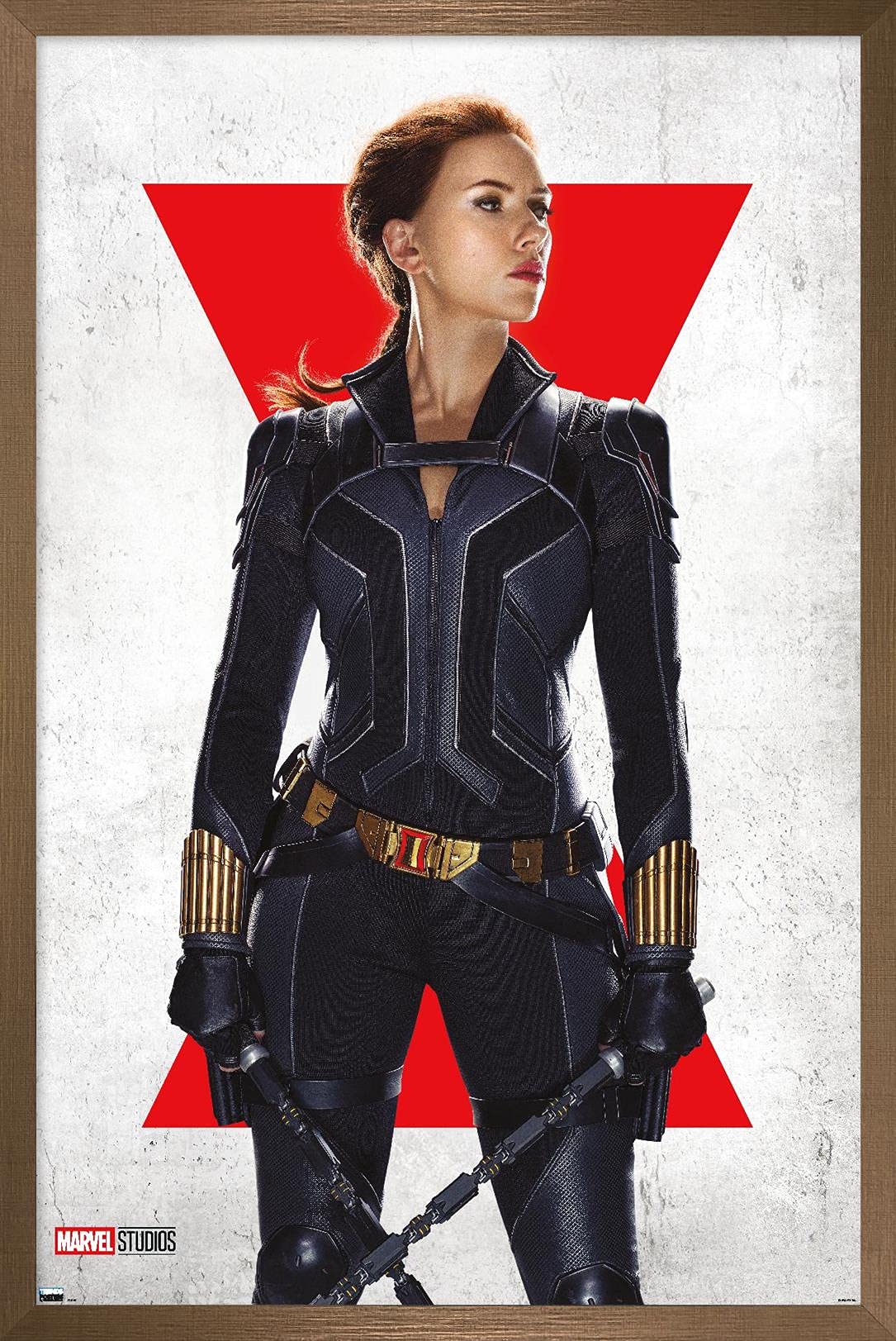 Trends International Marvel Black Widow - Black Widow One Sheet Wall Poster, 22.37'' X 34.00'', Bronze Framed Version