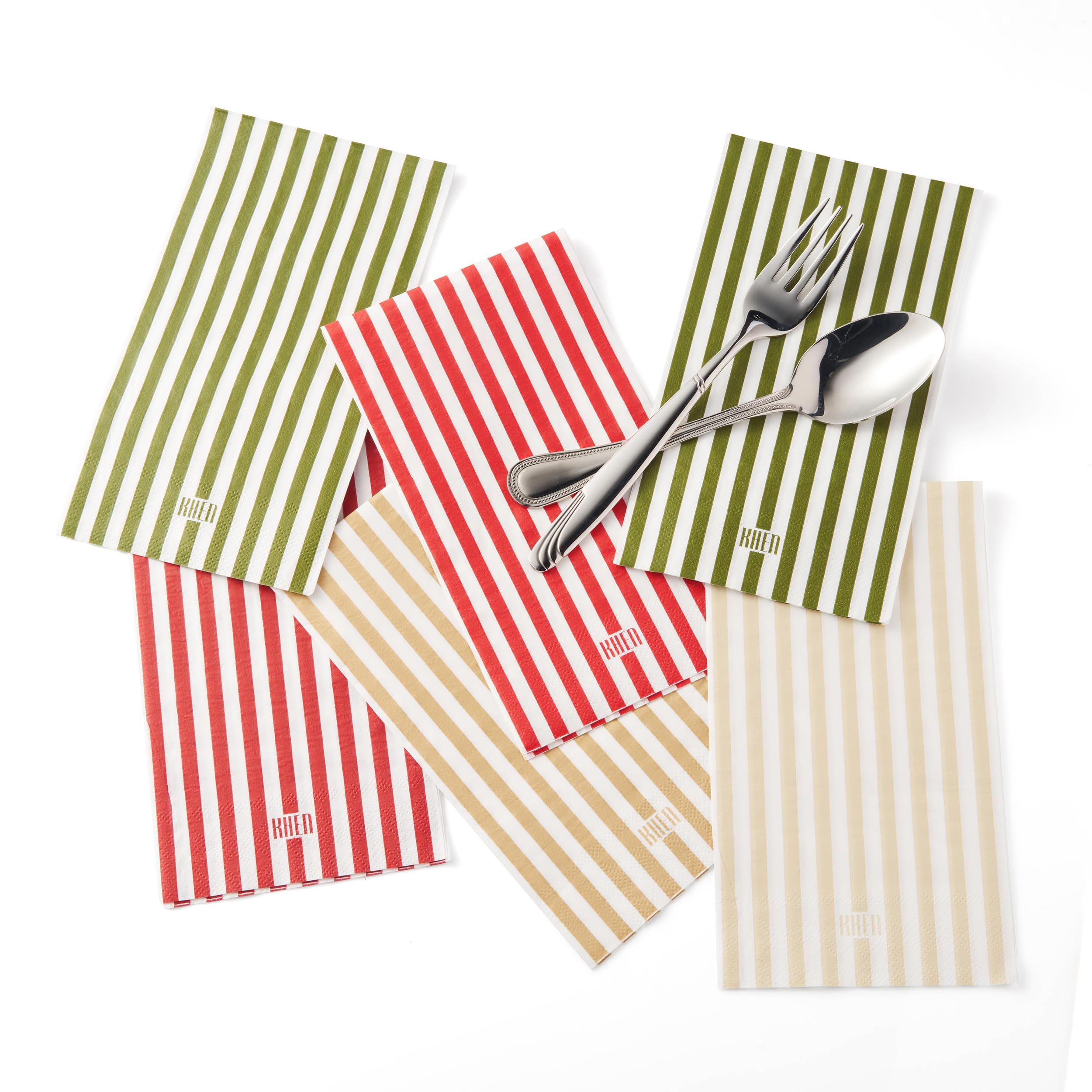 Tonal Striped Disposable Napkin Set 100 Pieces