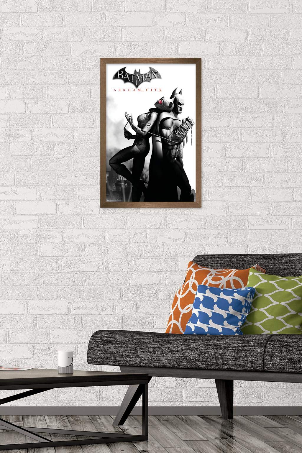 Trends International Dc Comics Video Game - Arkham City - Catwoman Wall Poster, 14.725'' X 22.375'', Bronze Framed Version