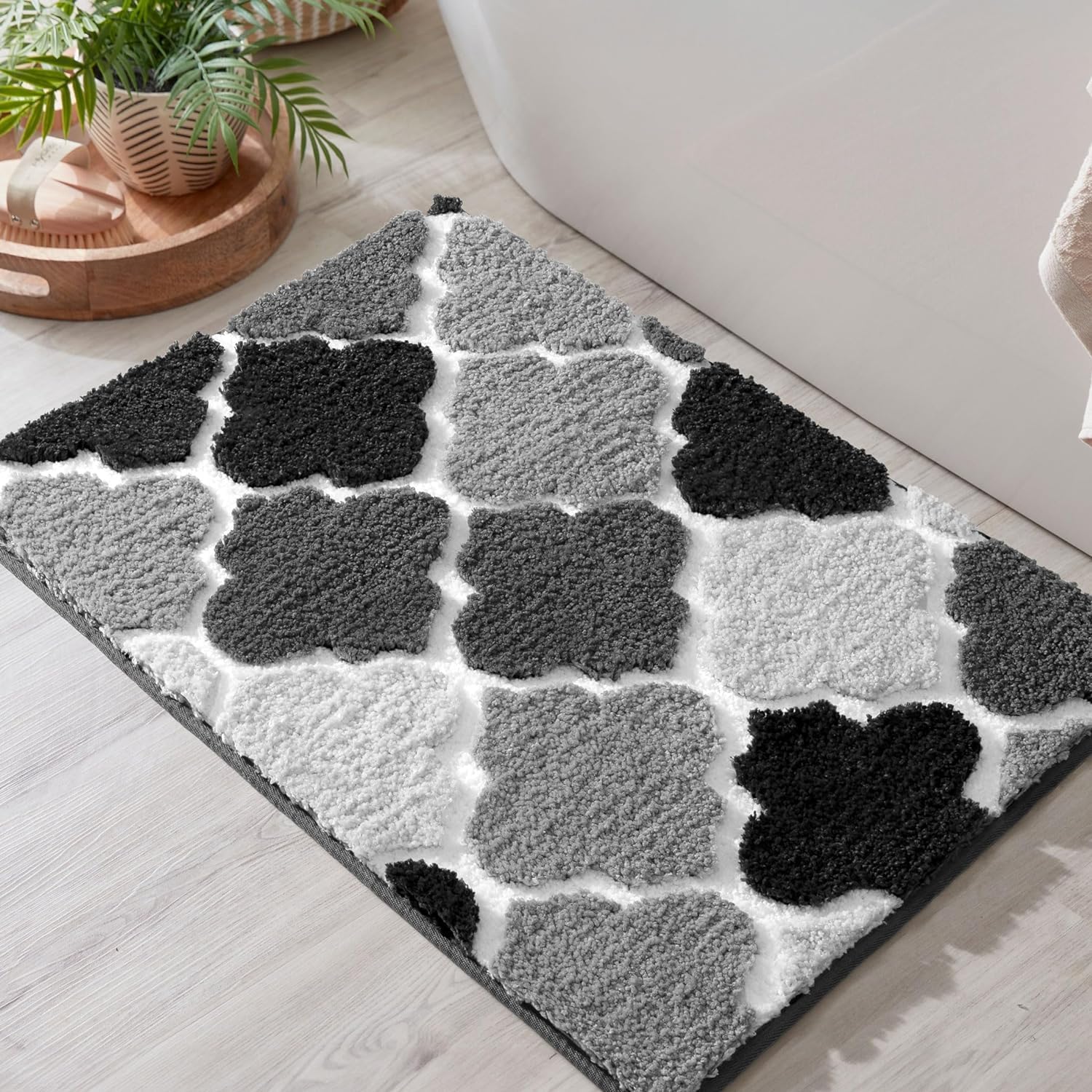 Roseate Ellipse Super Soft Anti-Skid (40X60 Cm) Super Absorbent Mats Microfiber 2000 Gsm Mat For Bathroom/Kitchen/Door Mats For 