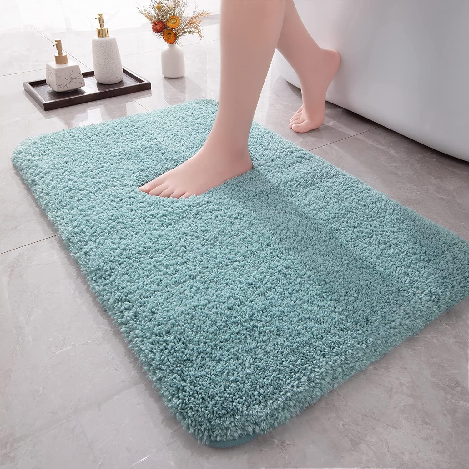 VishAl smart MAll UltraThick Microfiber Bath Mat Plush, Soft, NonSlip & AntiSkid Backing, QuickDrying, Machine Washable Bath
